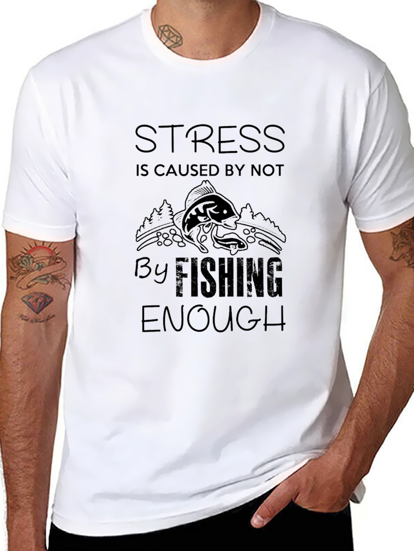 Fishing Graphic Tee - Stress Relief T-Shirt