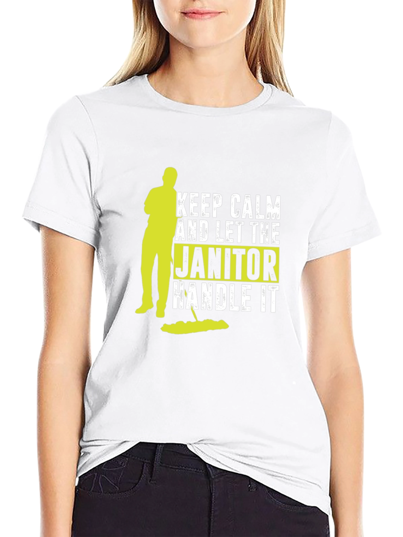 Keep Calm Janitor T-Shirt: Funny Cleaning Crew Tee