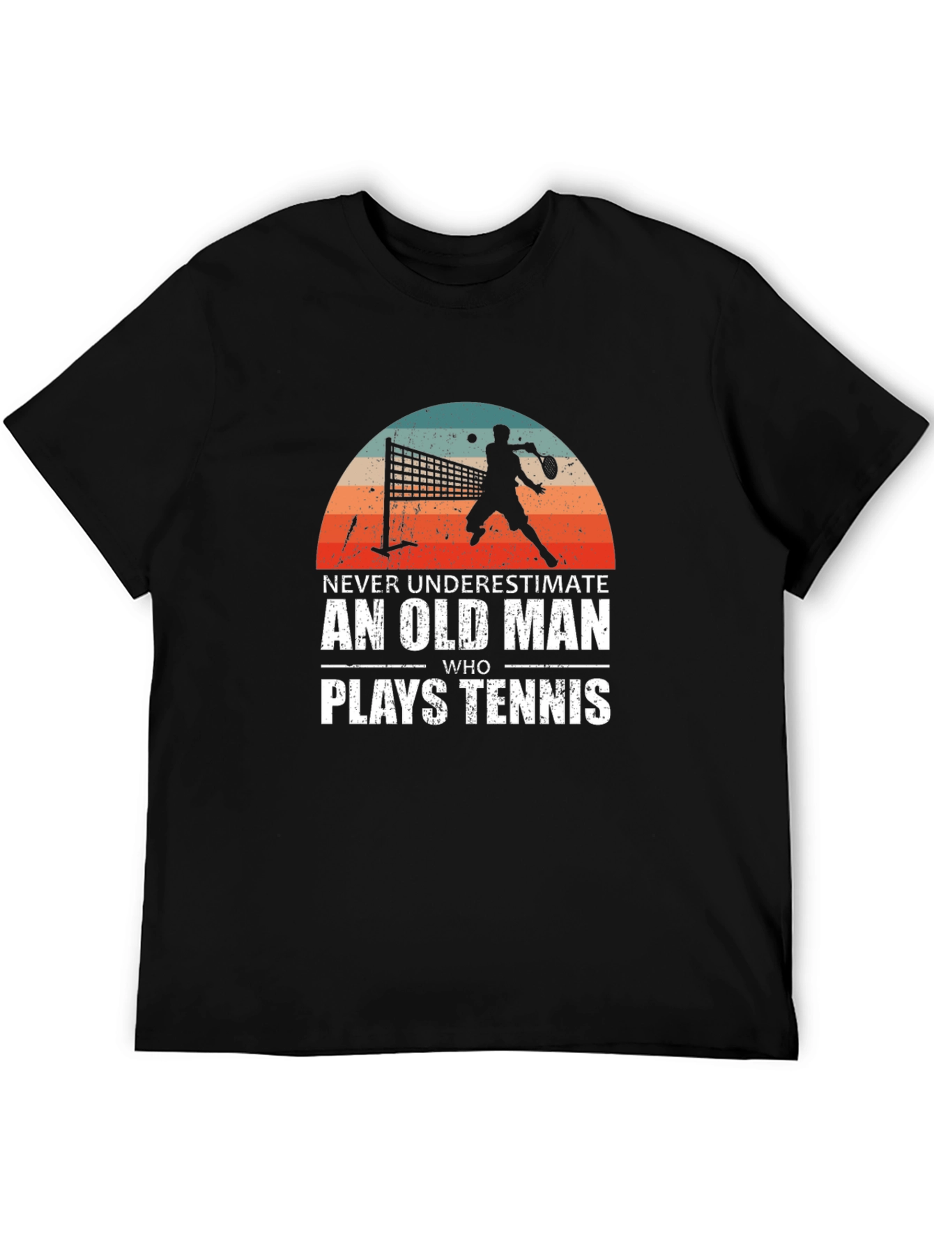 Never Underestimate Old Man Tennis T-Shirt
