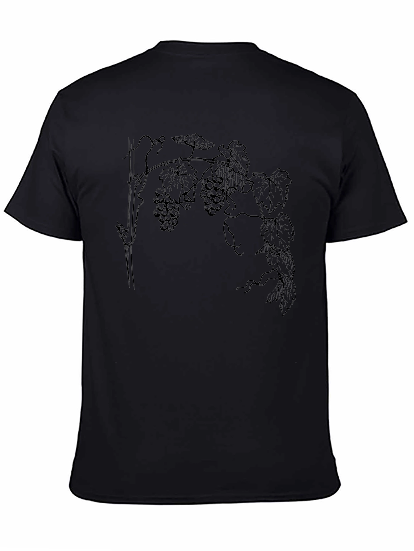 Grapes Print Tee - Classic Black T-Shirt