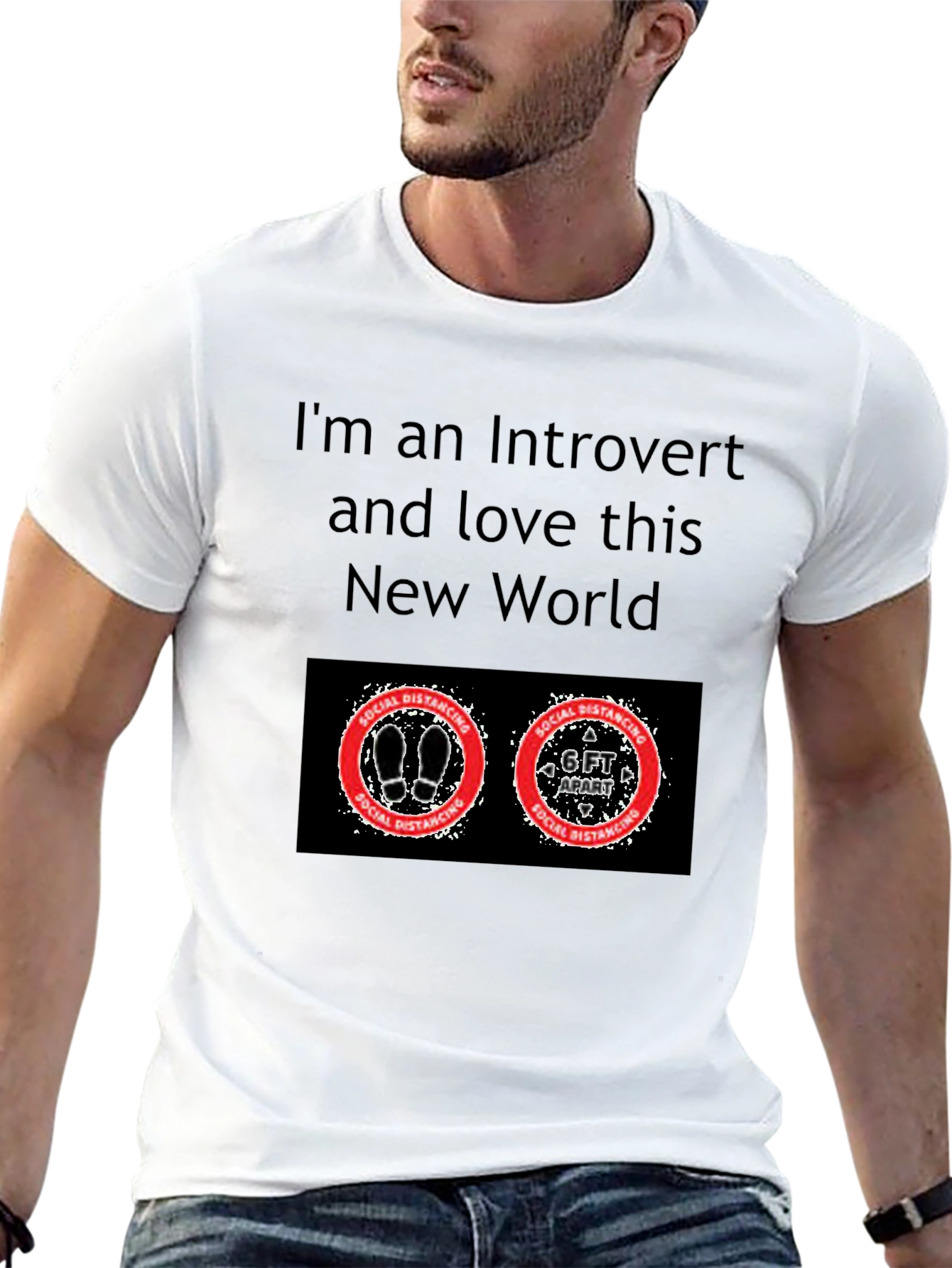 Introvert Social Distancing Graphic T-Shirt
