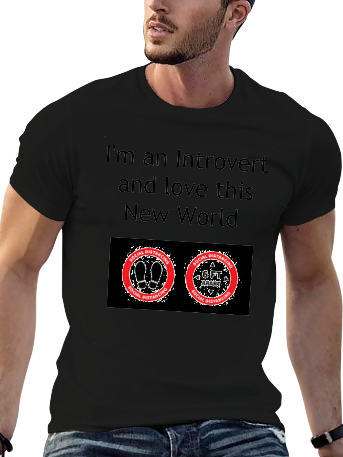 Introvert Social Distancing Graphic T-Shirt