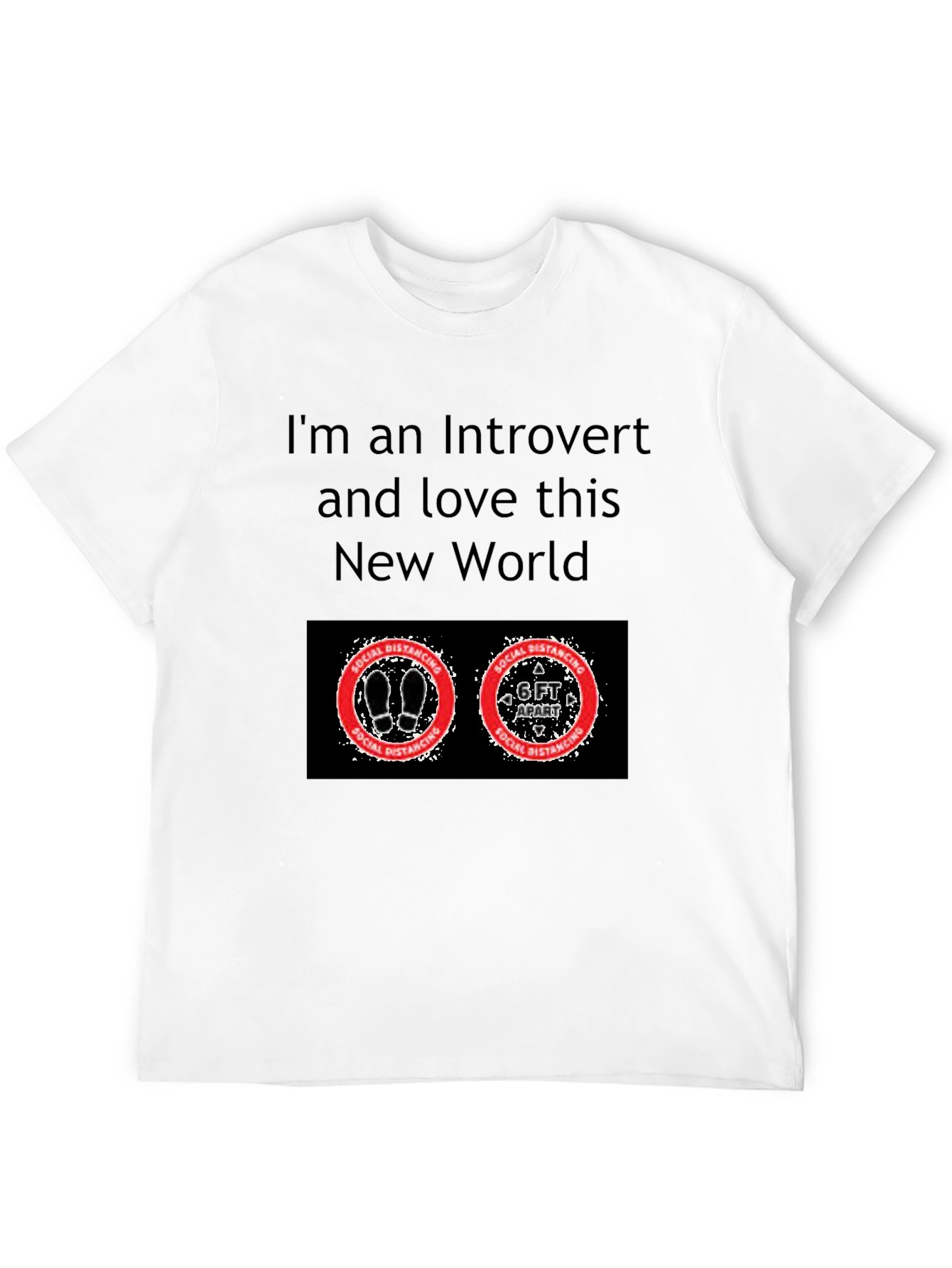 Introvert Social Distancing Graphic T-Shirt