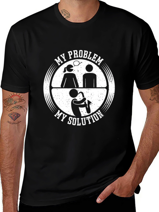 My Problem My Solution Saxophone Black T-Shirt