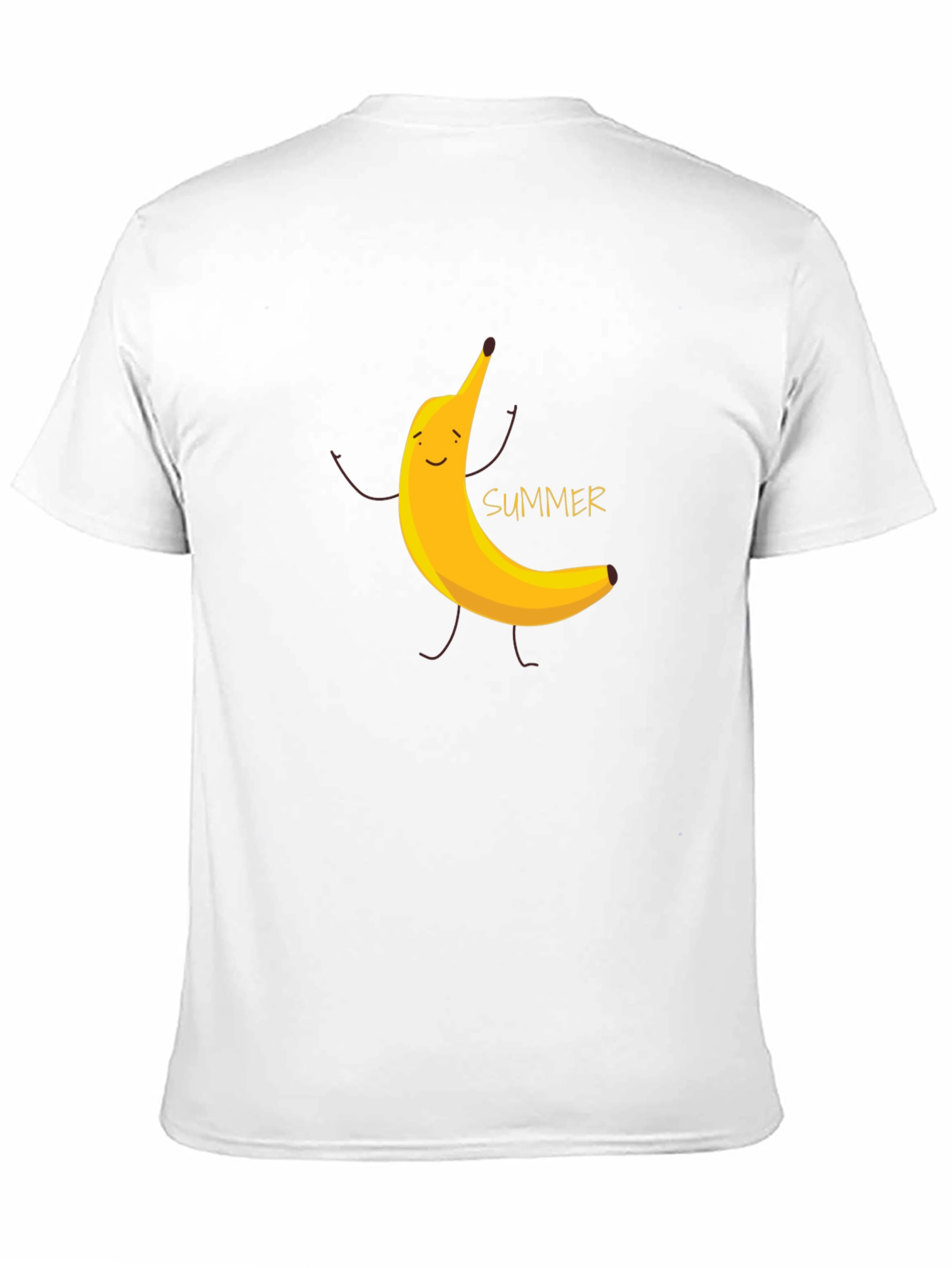 Summer Banana Graphic Tee - Black Cotton T-Shirt