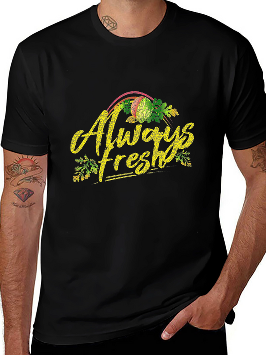 Always Fresh Black Graphic Tee
