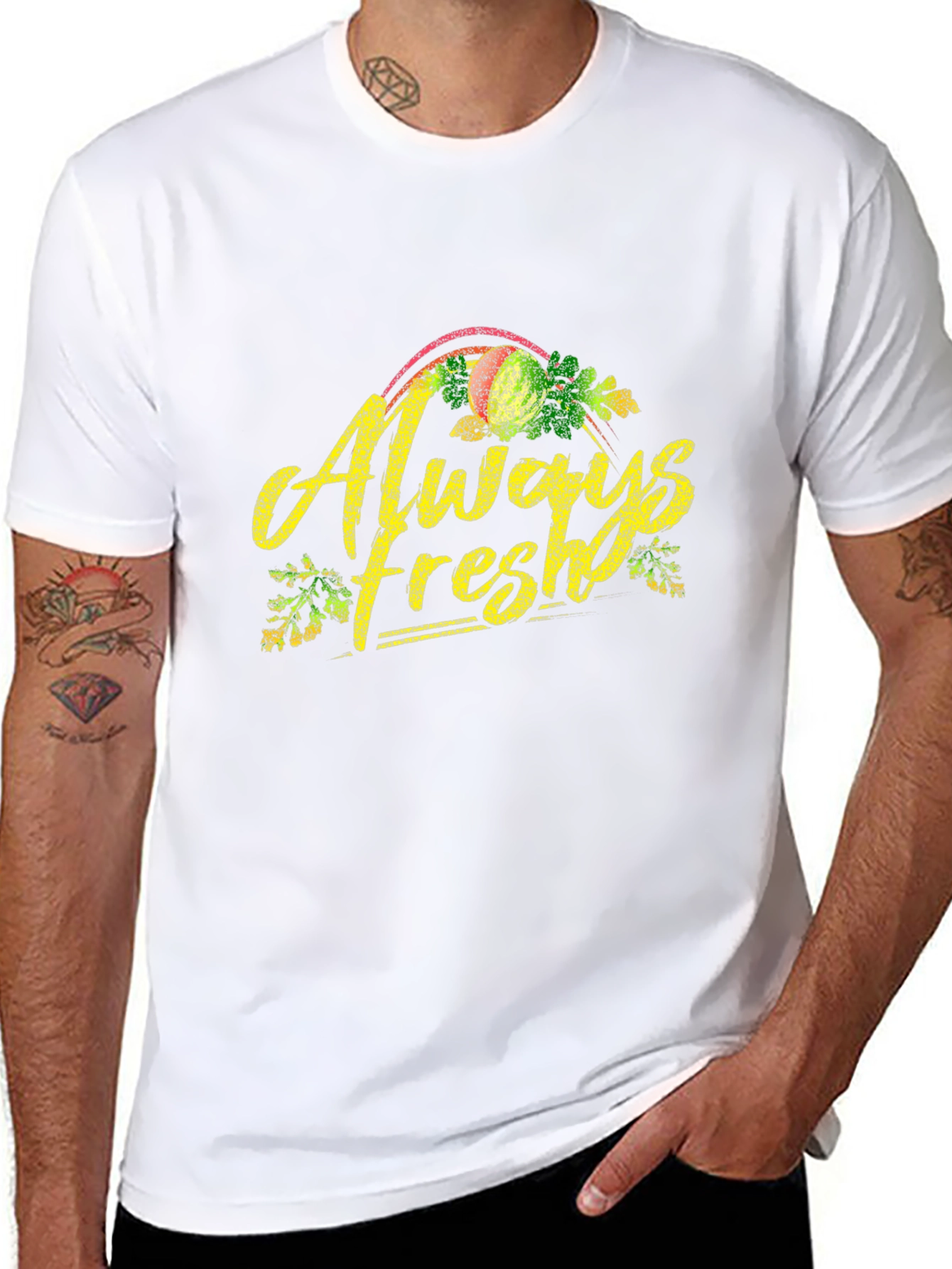 Always Fresh Black Graphic Tee