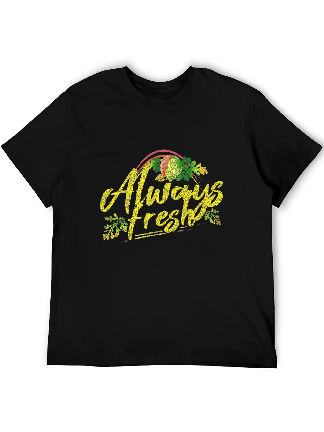 Always Fresh Black Graphic Tee