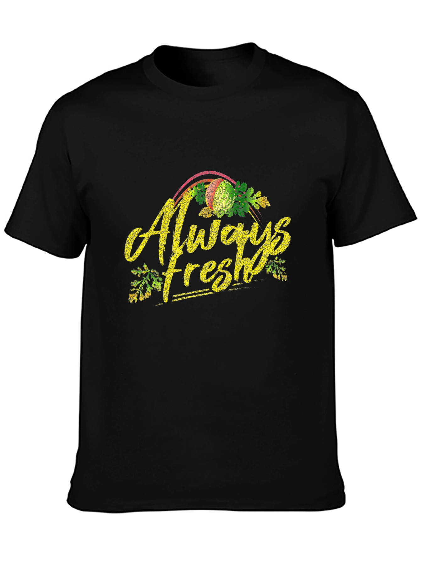 Always Fresh Black Graphic Tee