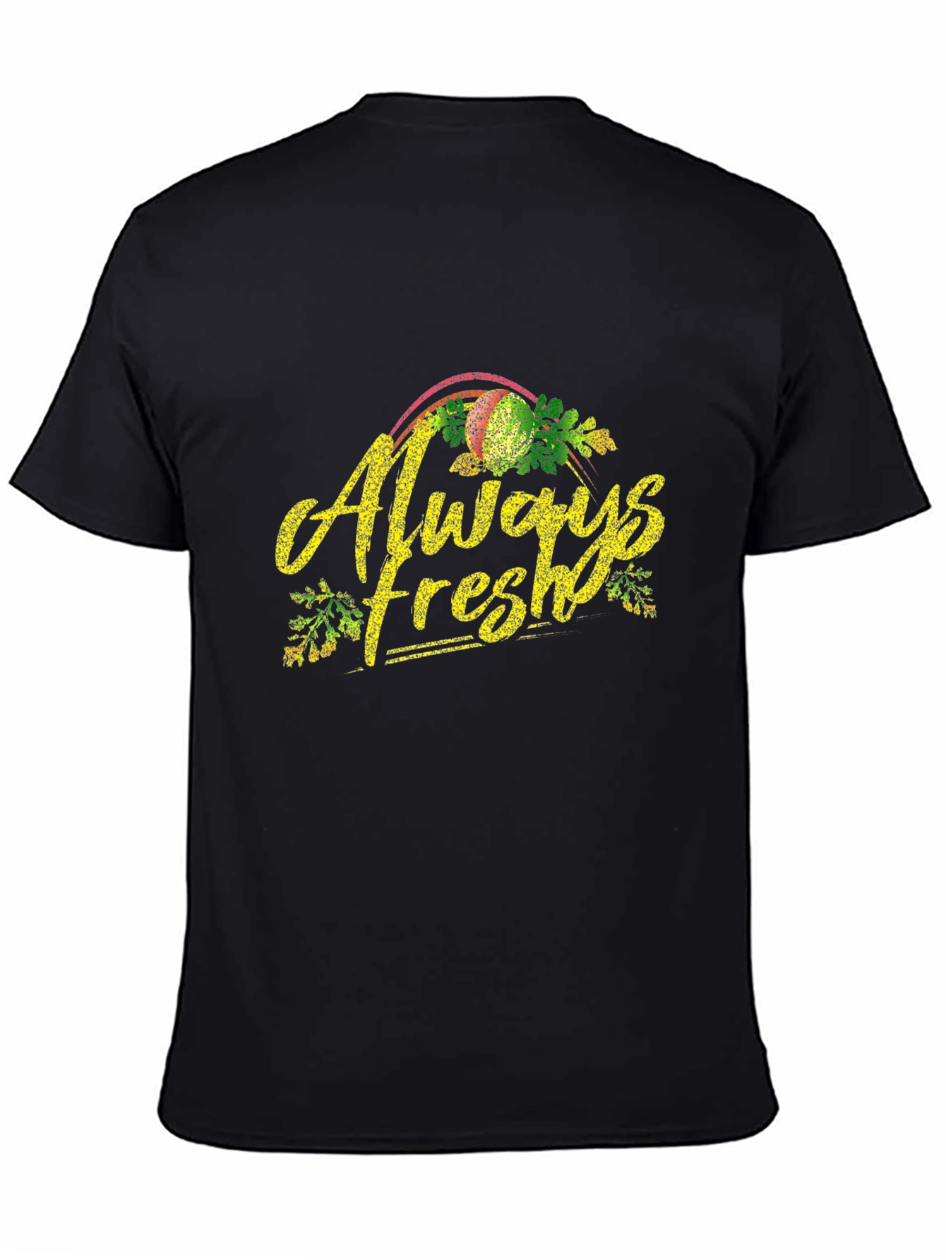 Always Fresh Black Graphic Tee