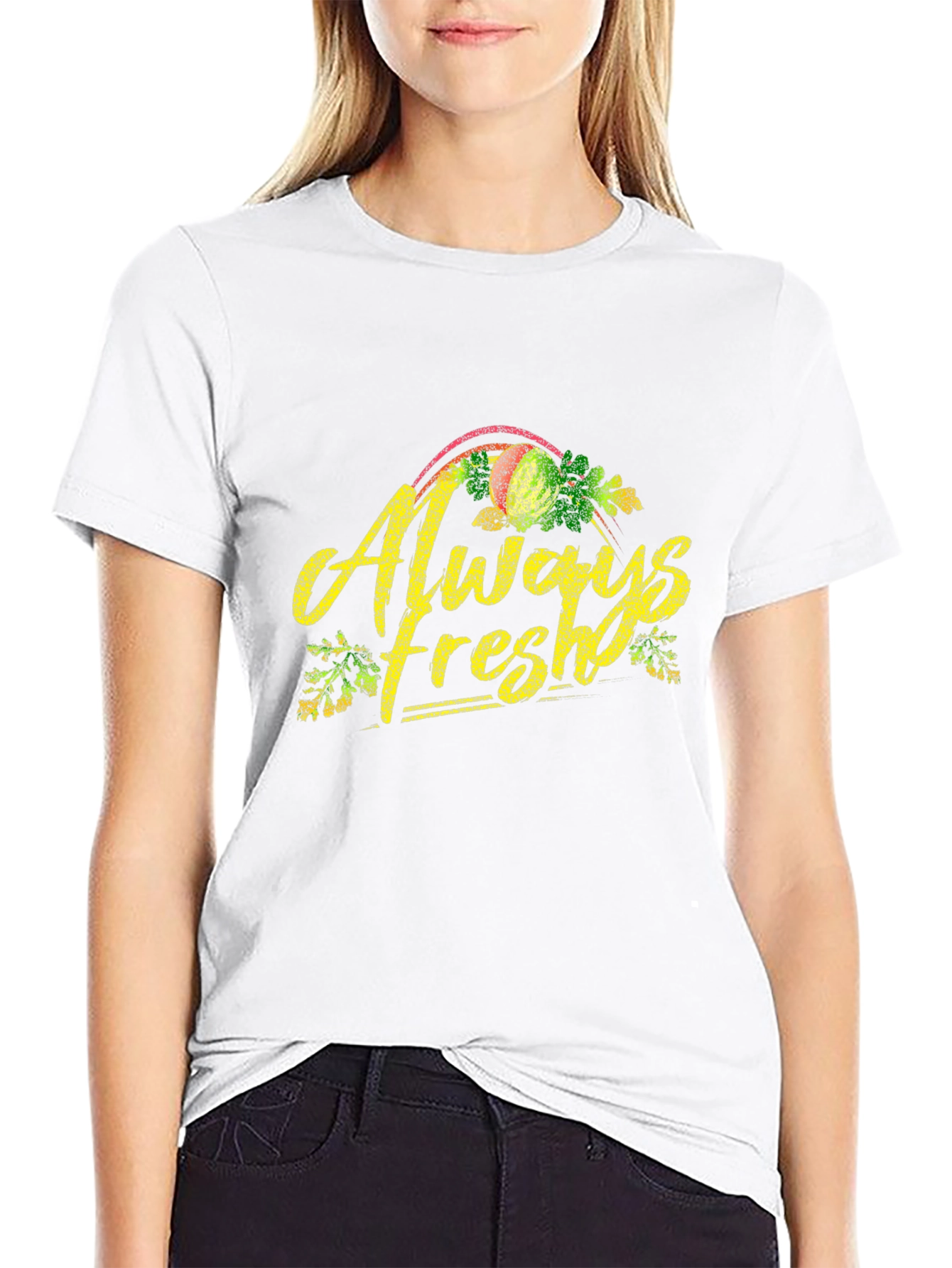 Always Fresh Black Graphic Tee