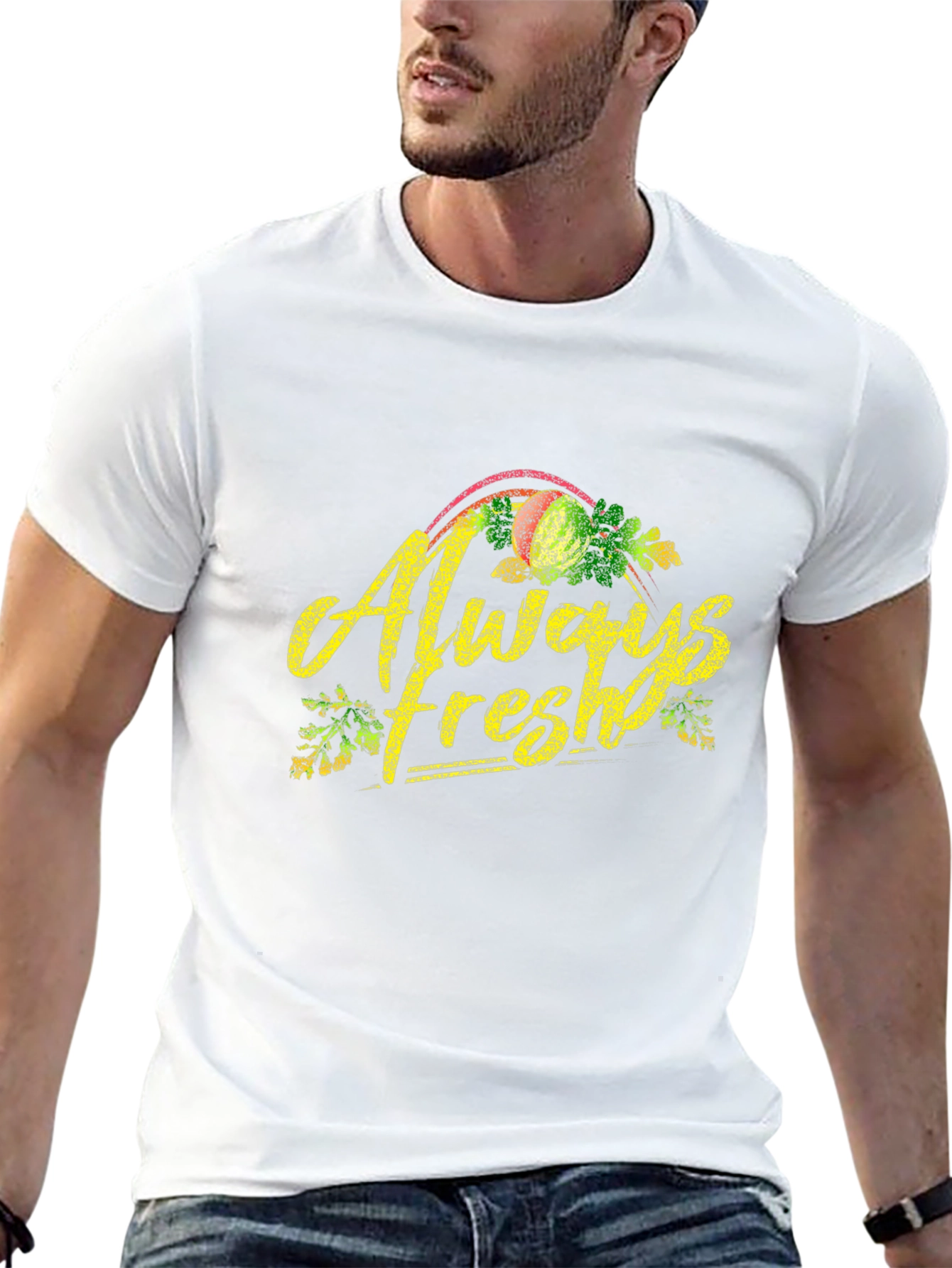 Always Fresh Black Graphic Tee