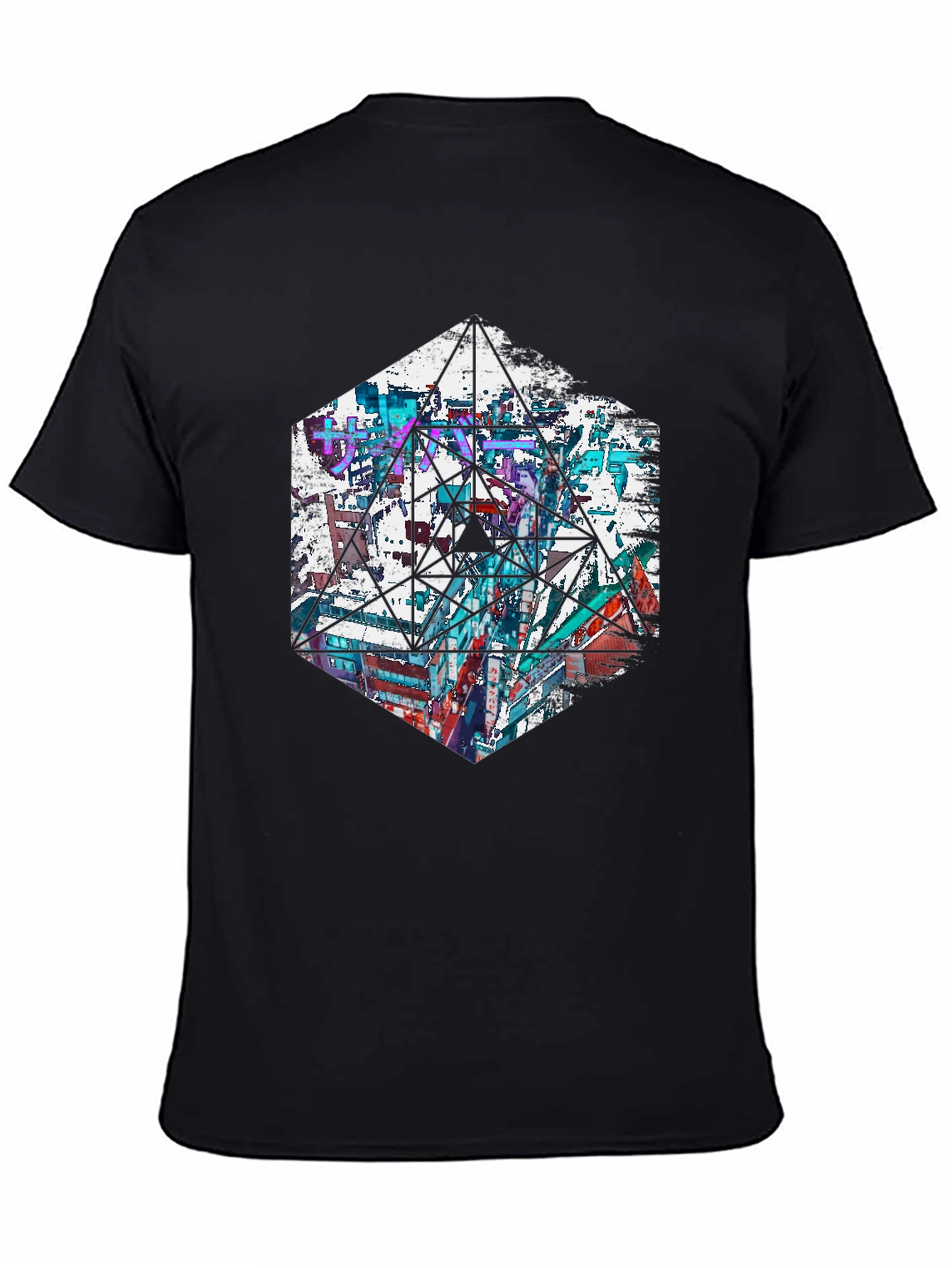 Geometric Cityscape Graphic Tee