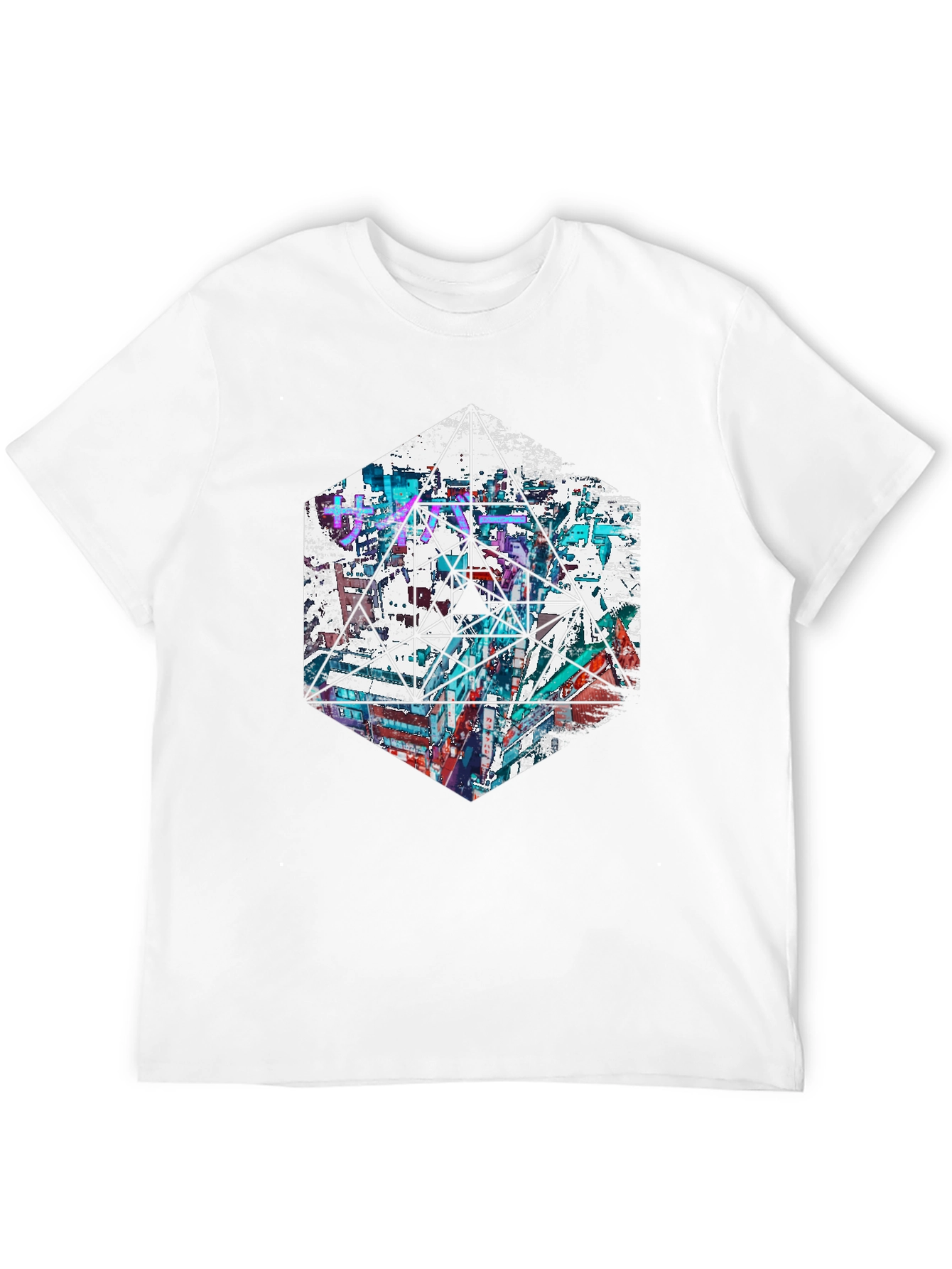 Geometric Cityscape Graphic Tee