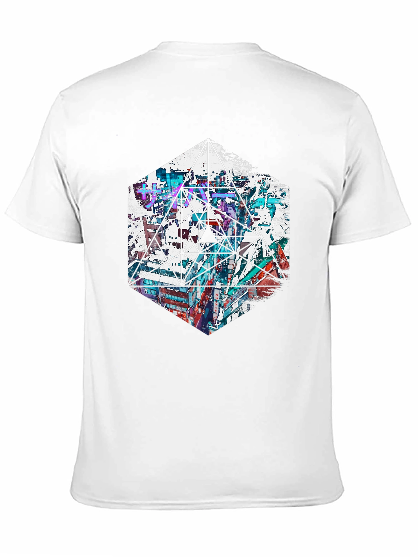 Geometric Cityscape Graphic Tee