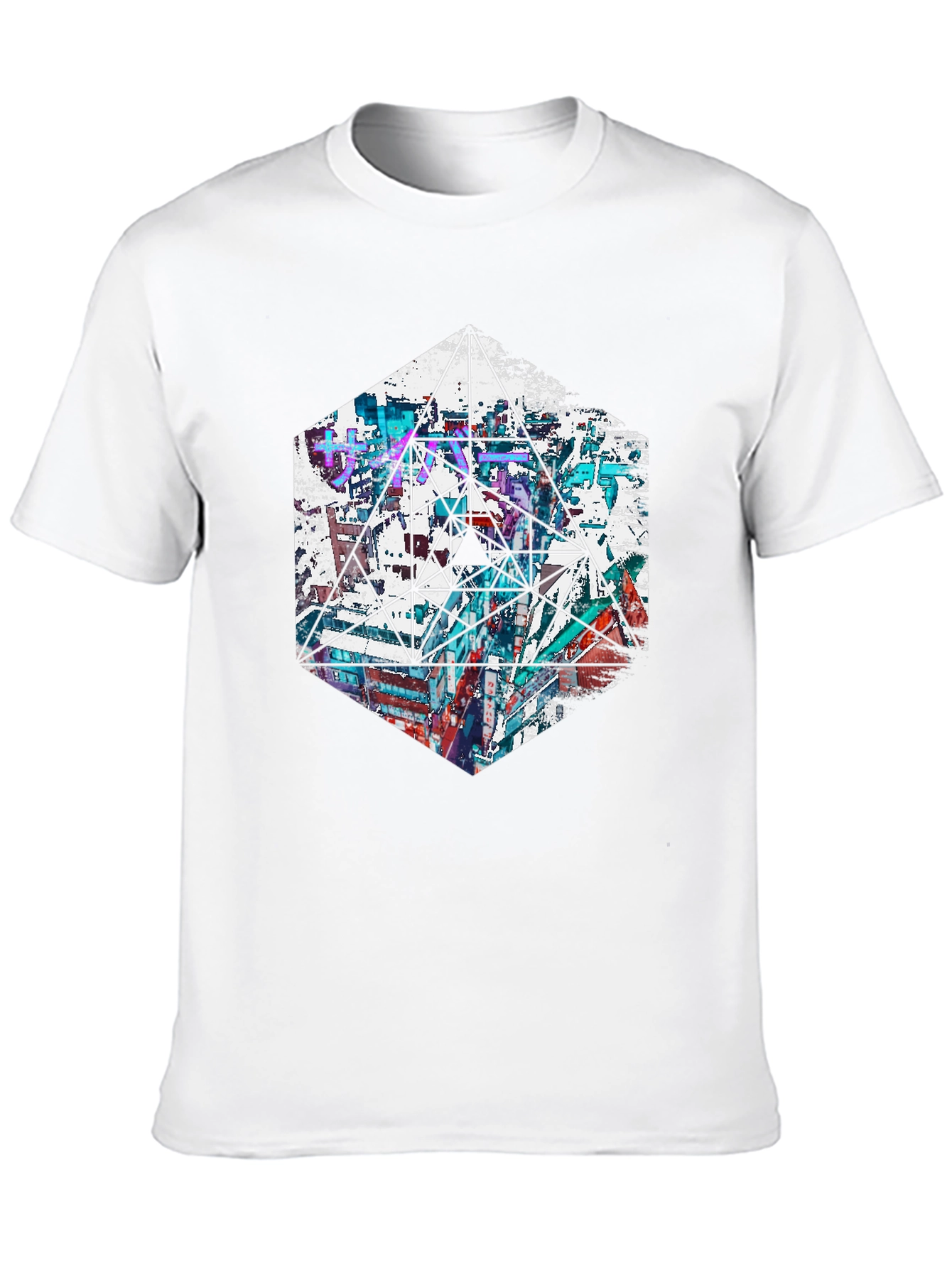 Geometric Cityscape Graphic Tee