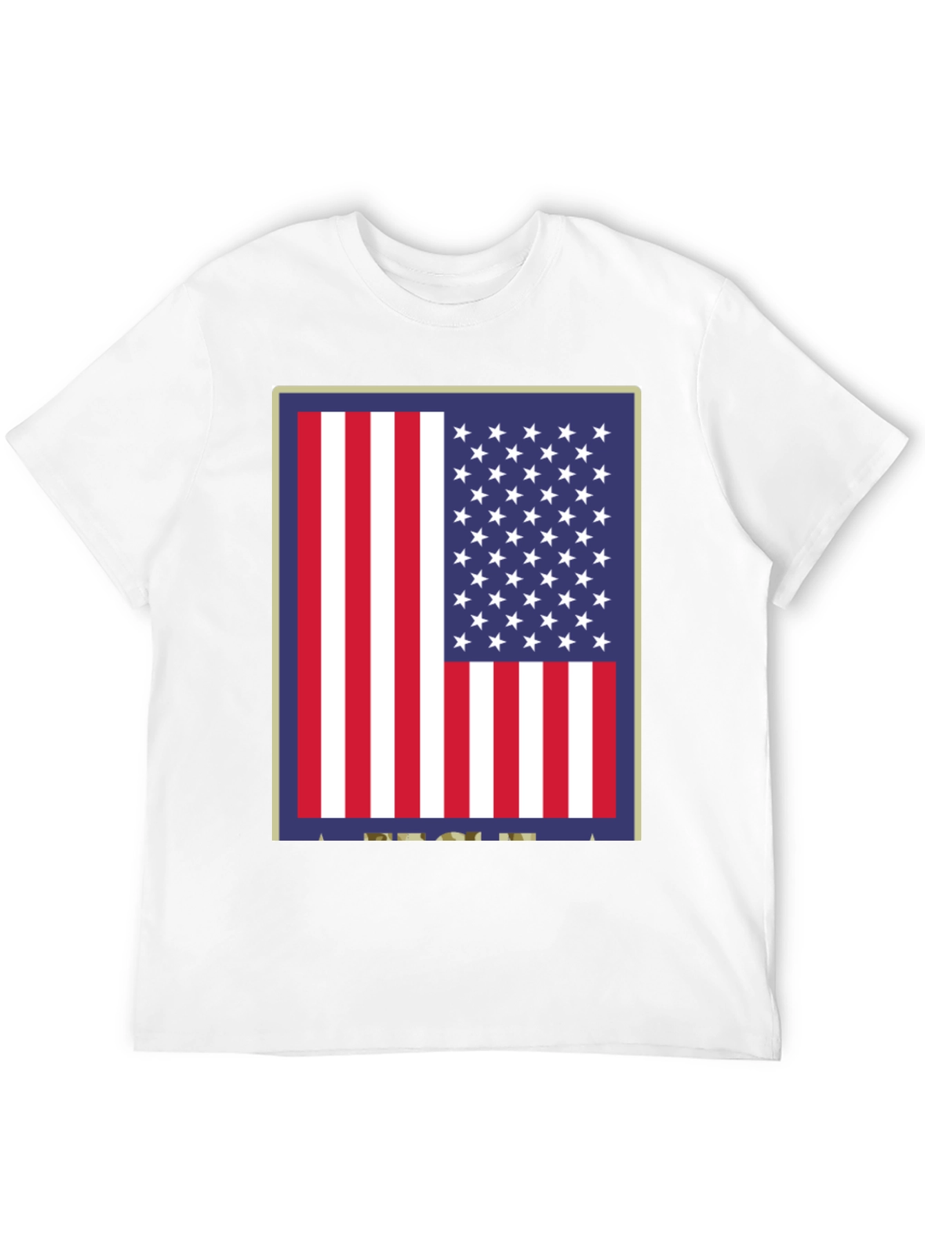 American Flag Graphic Print Black T-Shirt