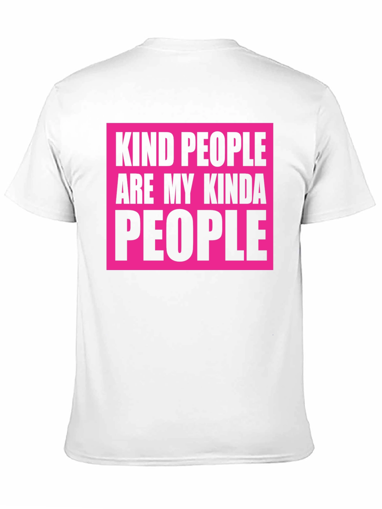 Kind People T-Shirt - Black with Bold Pink Design