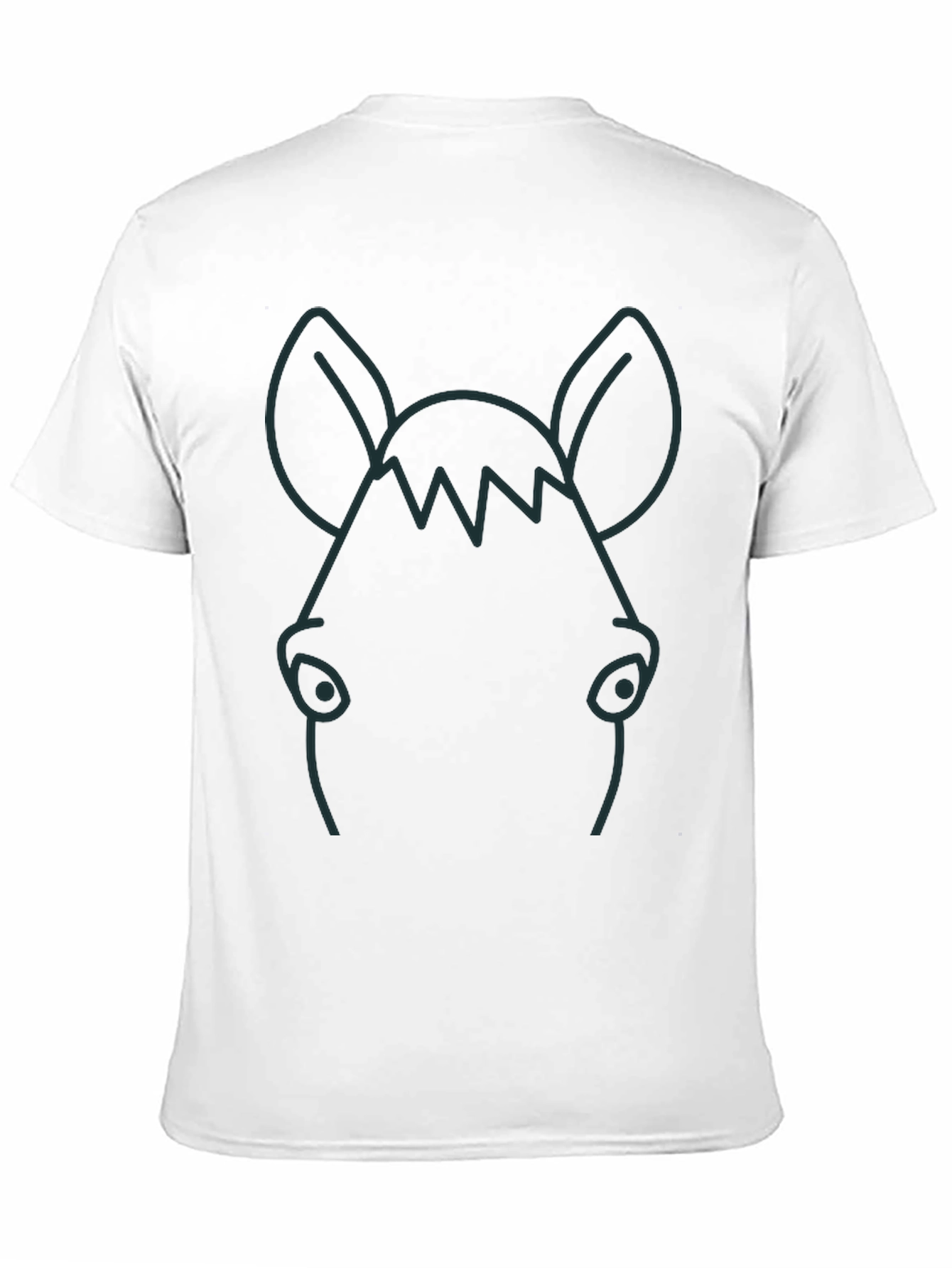 Cool Minimalist Horse Graphic Black T-Shirt