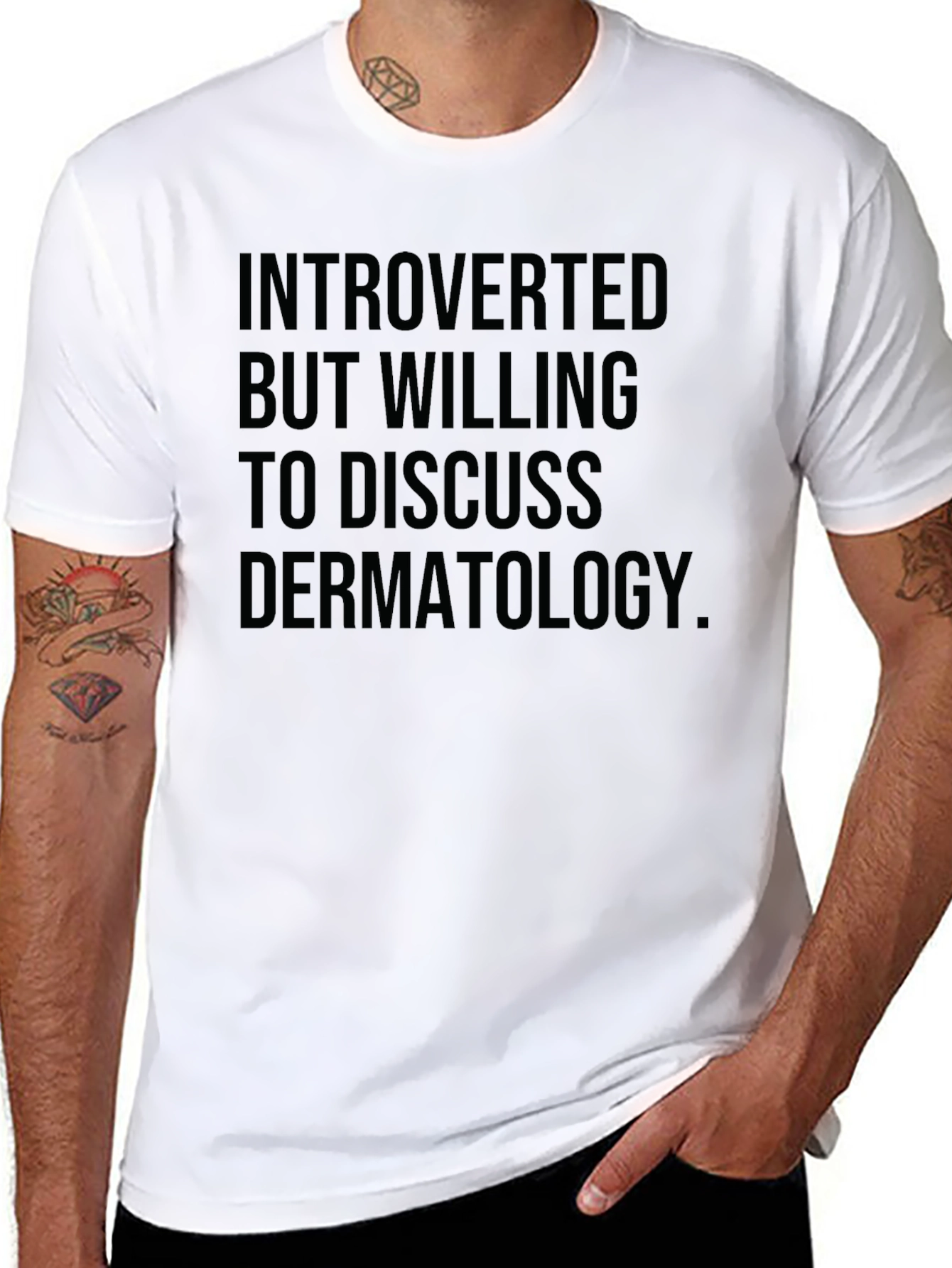 Introverted Dermatology Tee - Black T-Shirt