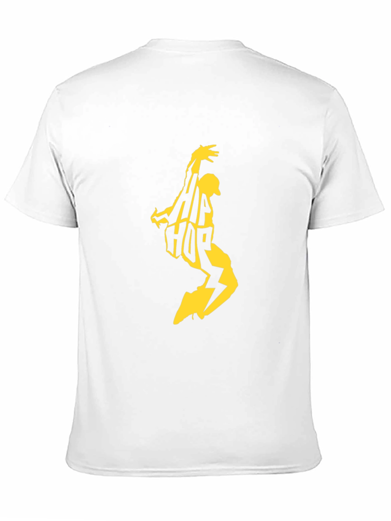 Hip Hop Graphic Tee - Black Cotton Blend T-Shirt
