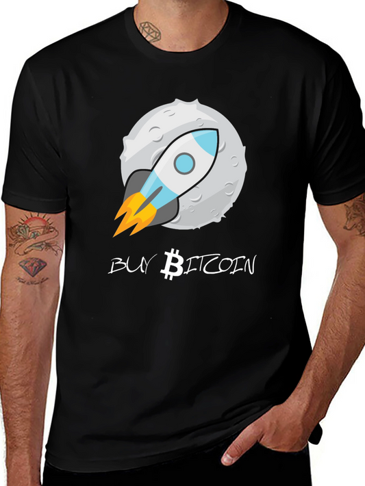 Buy Bitcoin Moon Rocket T-Shirt - Crypto Enthusiast Tee