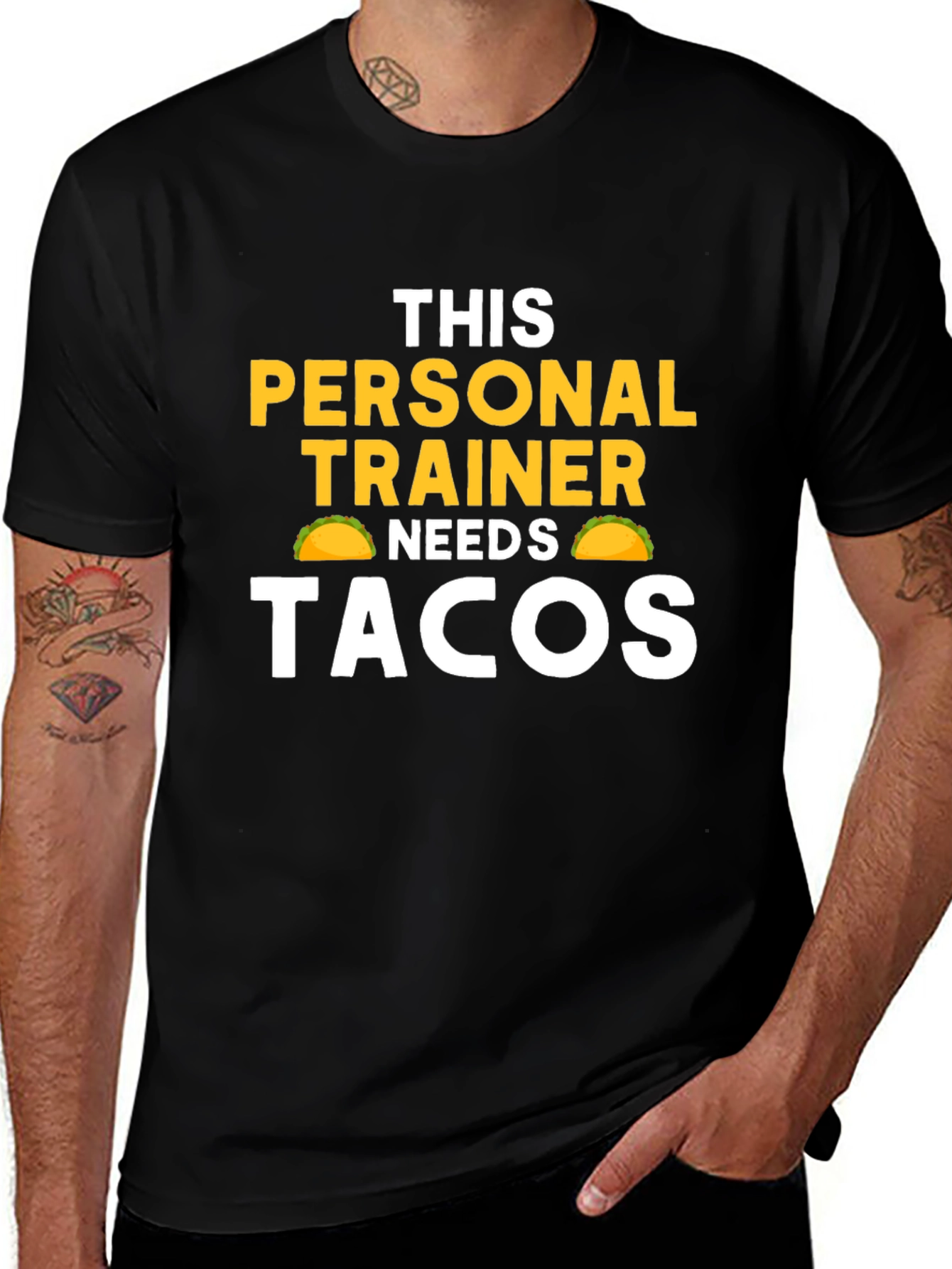 Personal Trainer Needs Tacos Funny Graphic Tee