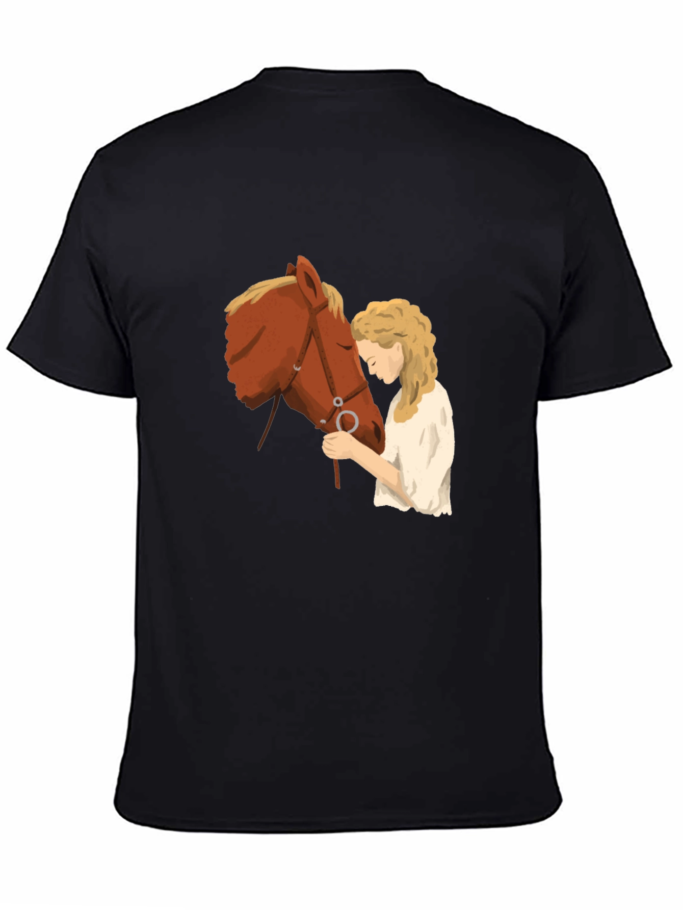 Horse & Girl Graphic T-Shirt - Black