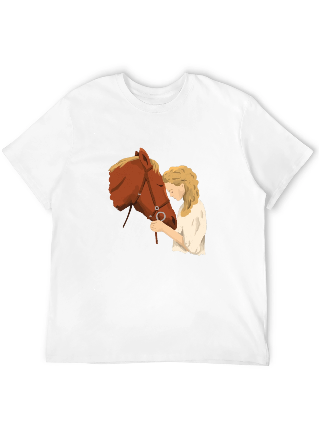 Horse & Girl Graphic T-Shirt - Black
