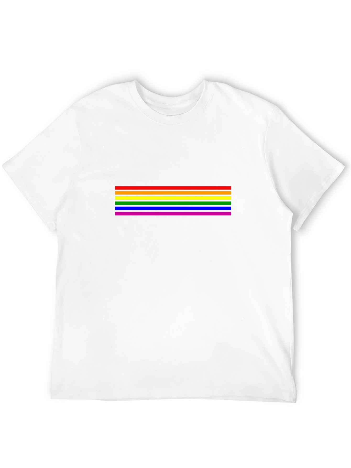 Pride Rainbow Striped T-Shirt - Black
