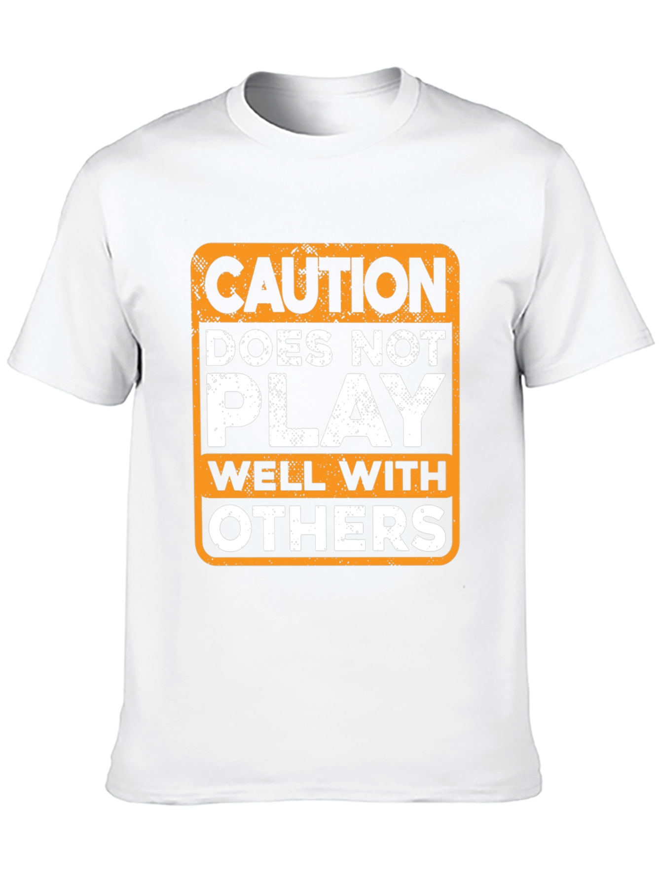 Caution Doesnt Play Well With Others Black T-Shirt