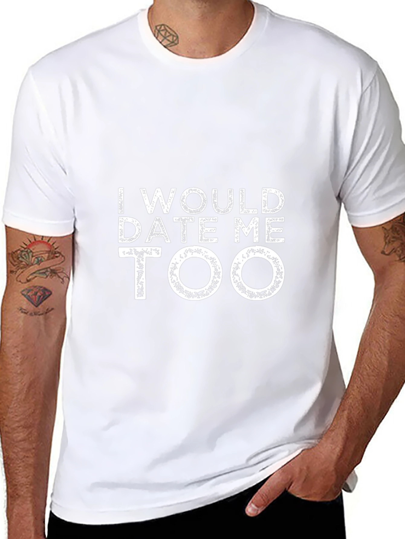I Would Date Me Too Black T-Shirt