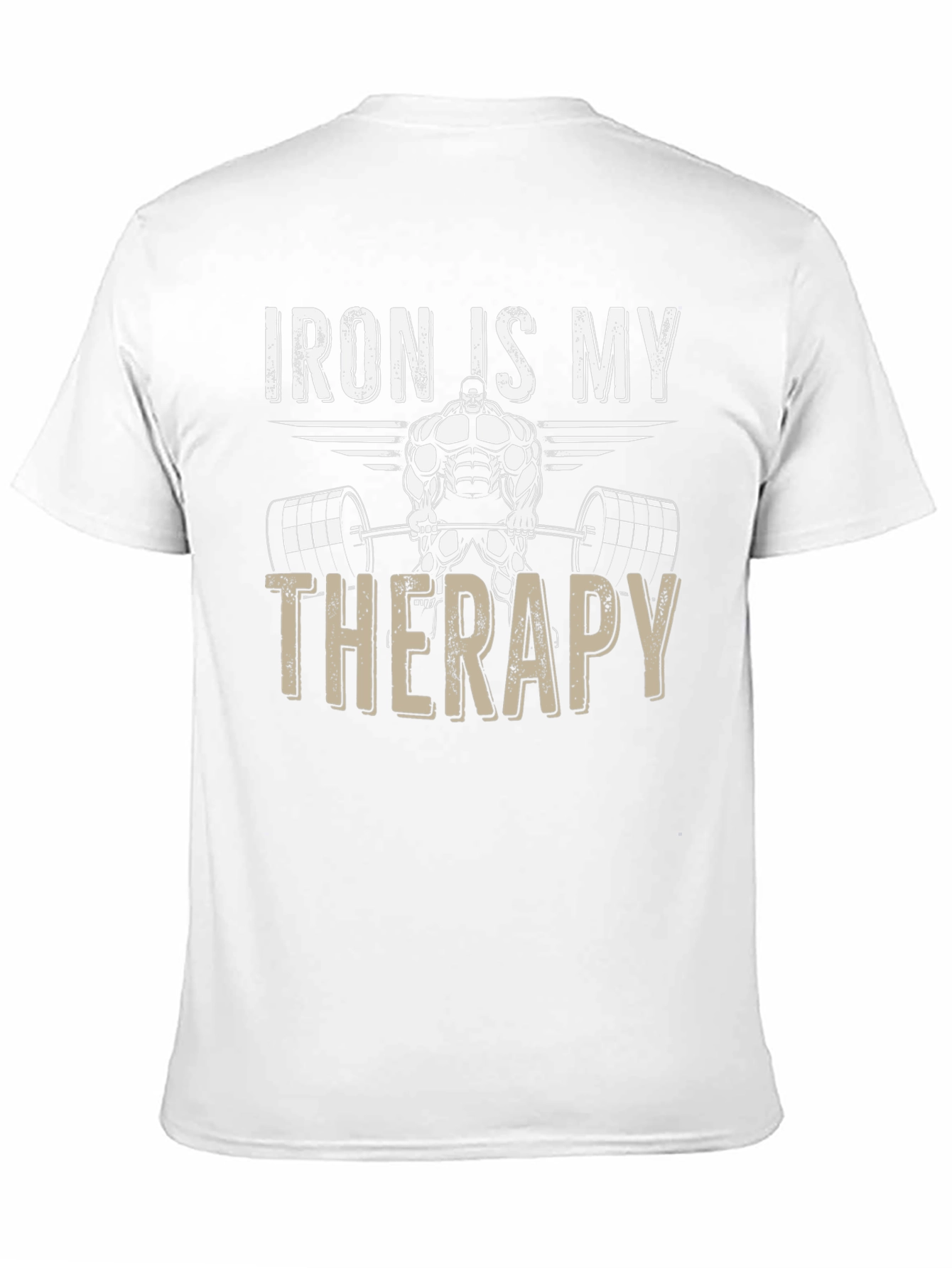 Iron Is My Therapy Gym Black T-Shirt