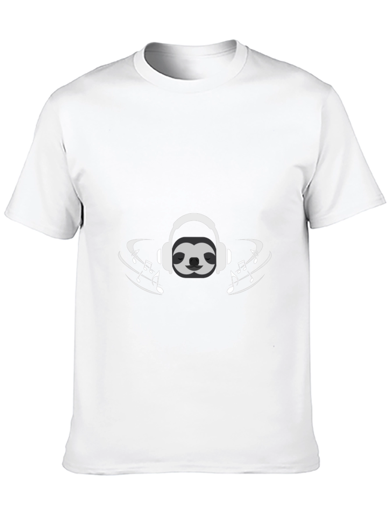 Sloth Music Lover Graphic Tee - Black T-Shirt