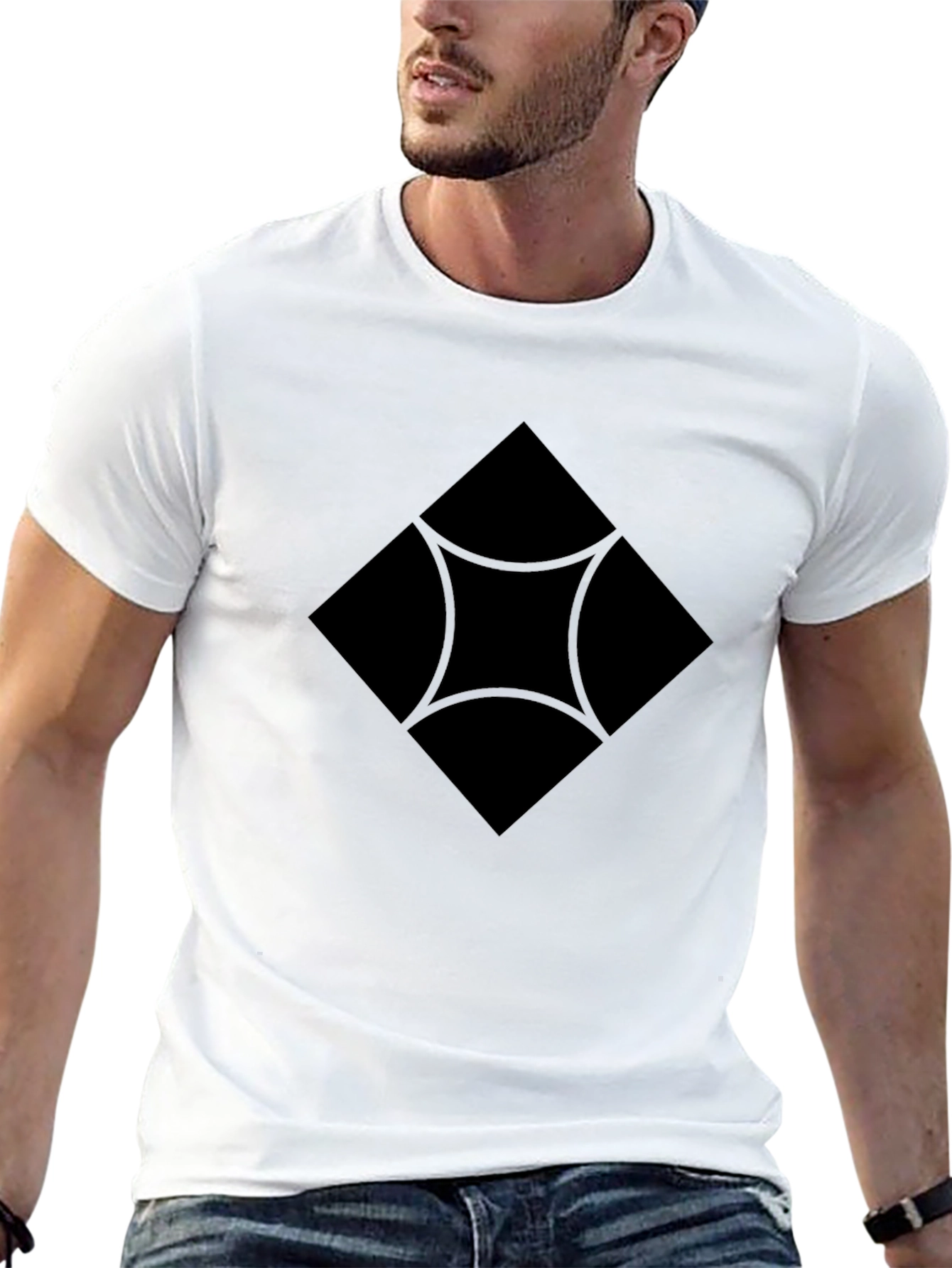 Geometric Black T-Shirt - Modern Style