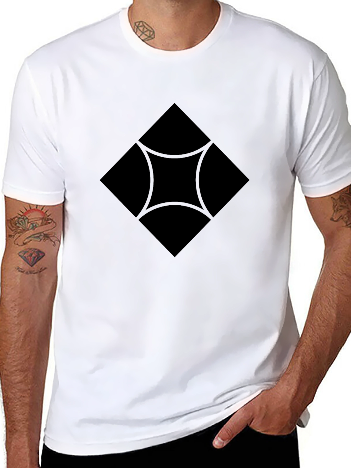 Geometric Black T-Shirt - Modern Style