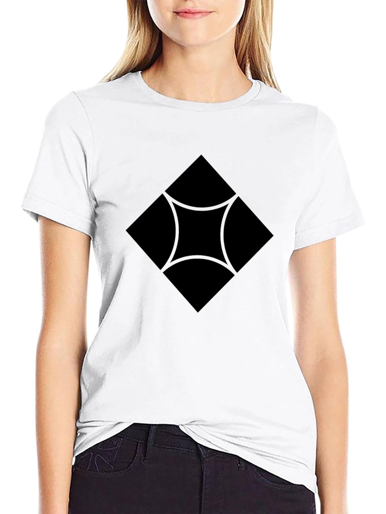 Geometric Black T-Shirt - Modern Style