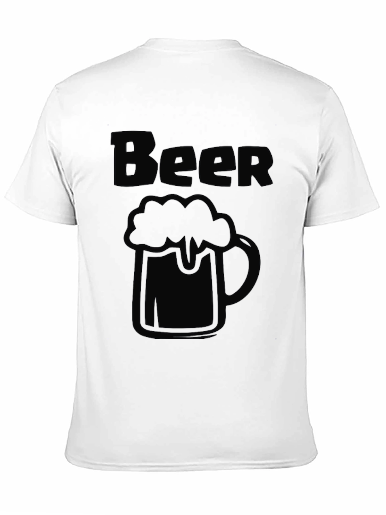 Mens Black Beer Graphic T-Shirt