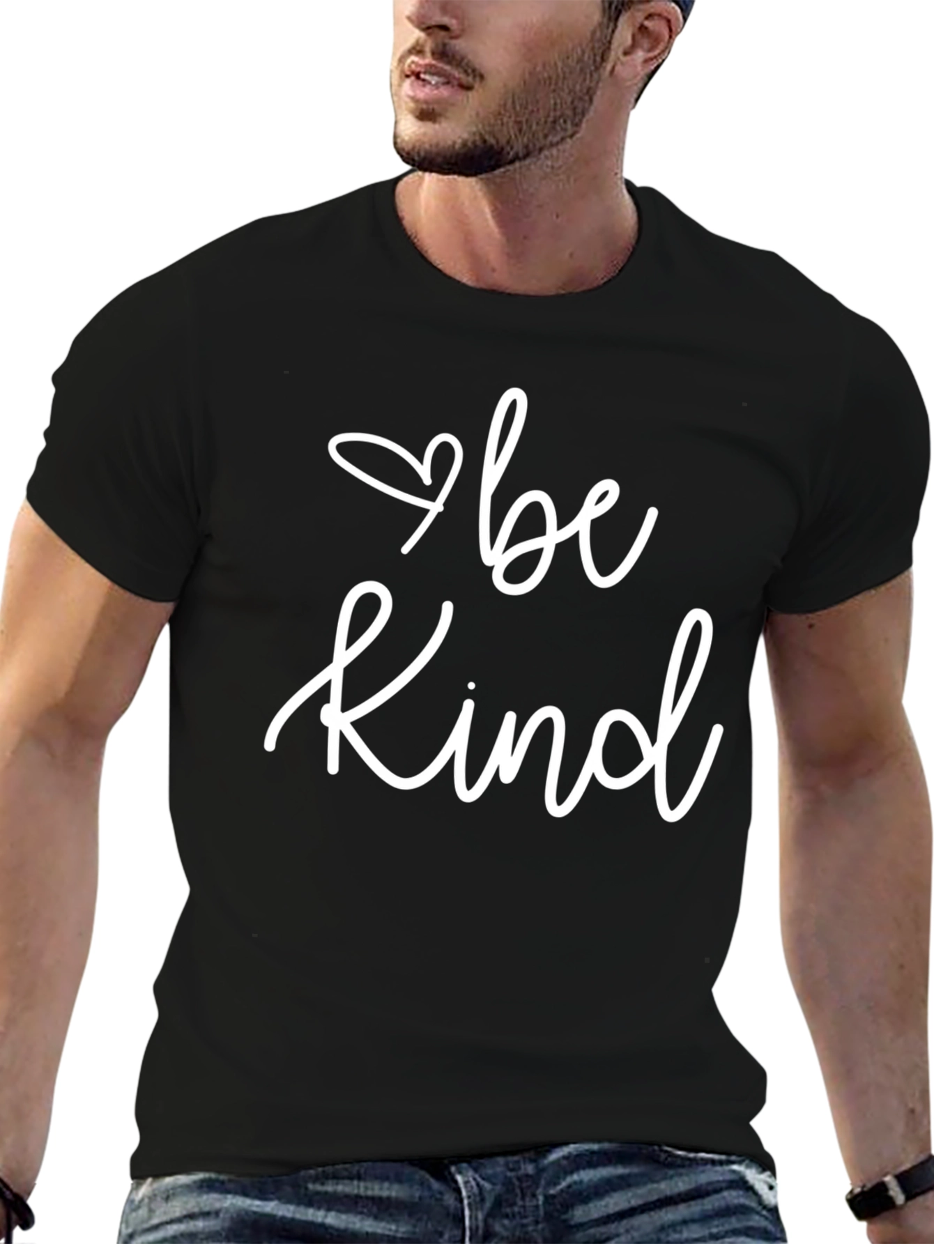 Be Kind T-Shirt - Black Crew Neck Tee
