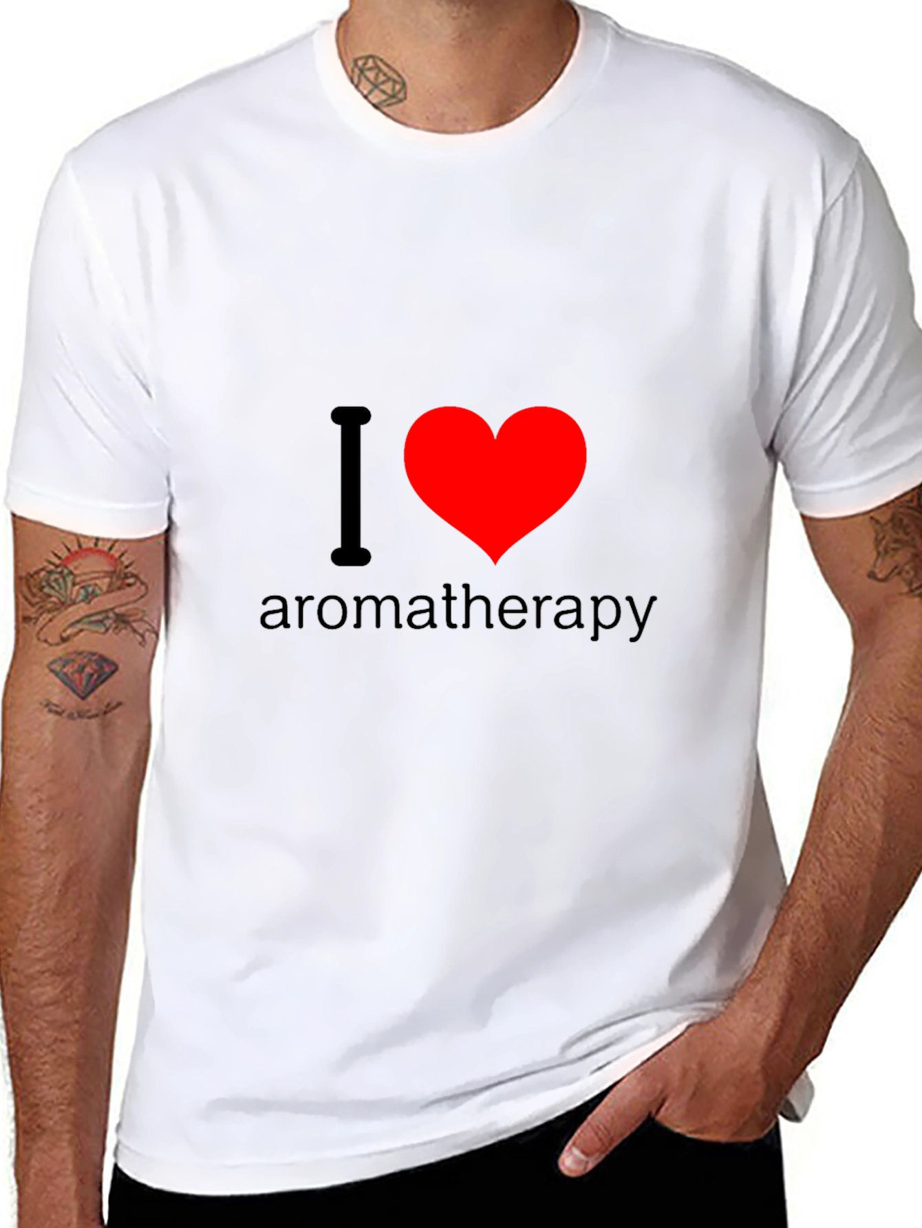I Love Aromatherapy T-Shirt - Black Cotton Tee