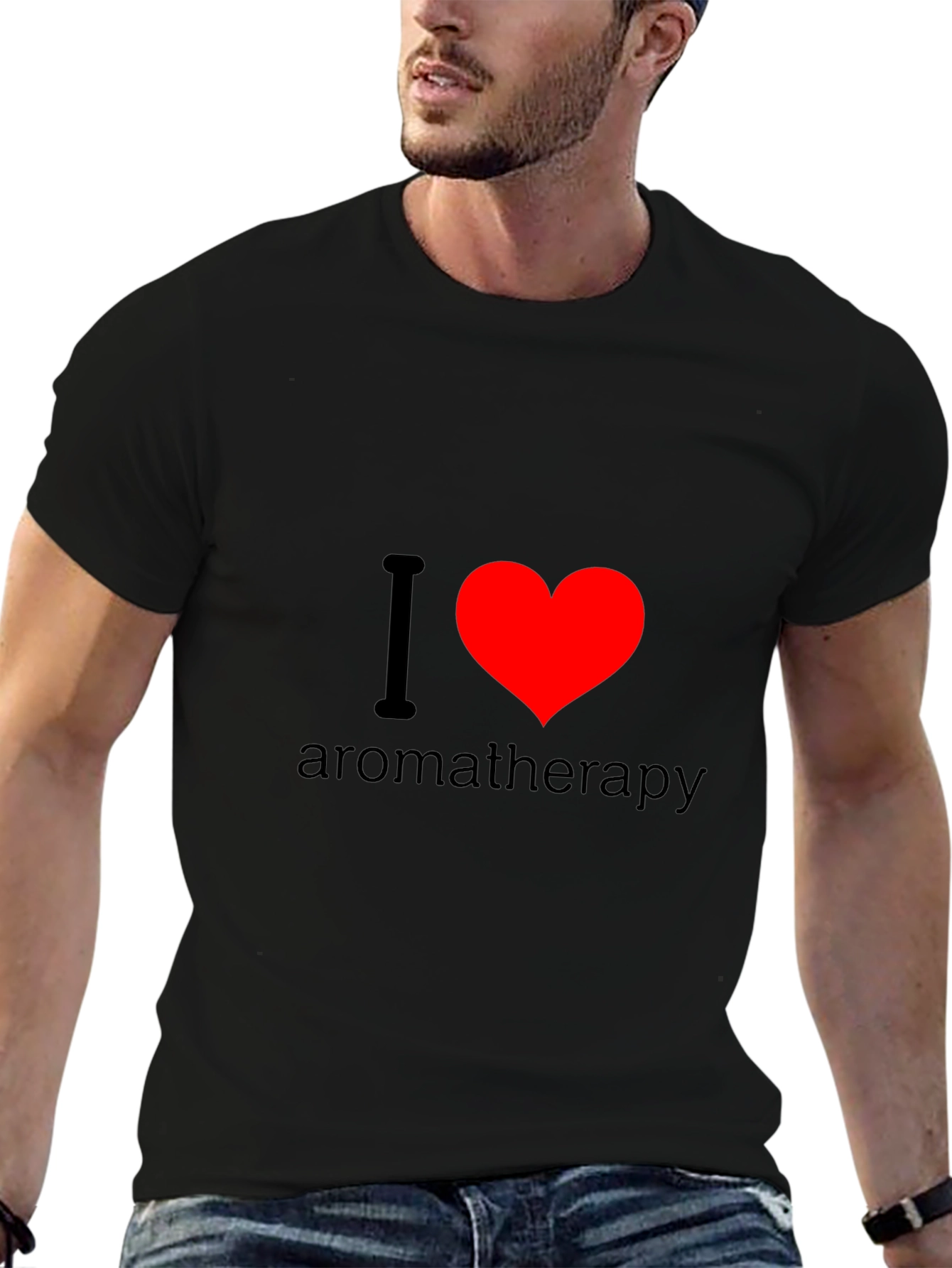 I Love Aromatherapy T-Shirt - Black Cotton Tee