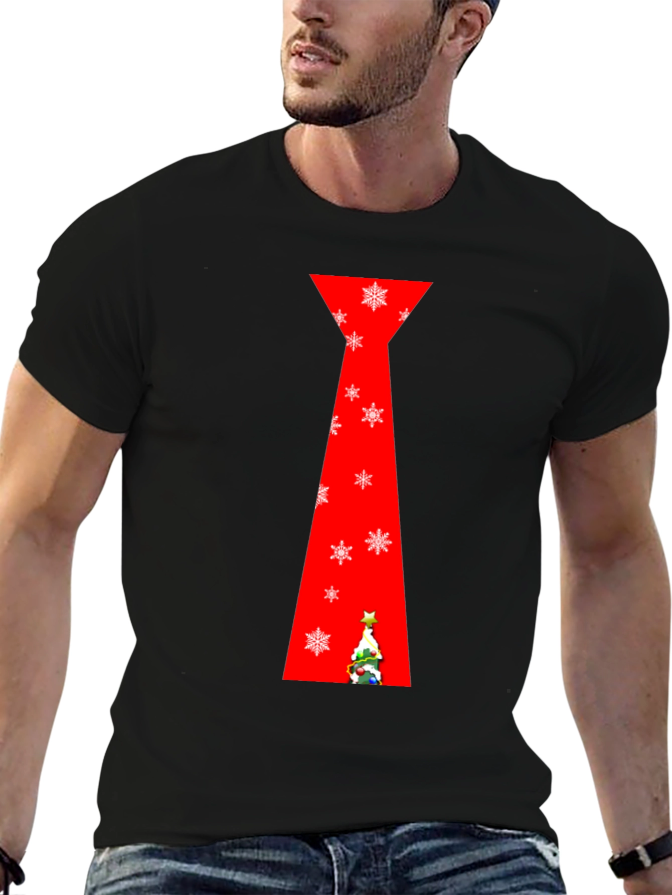 Festive Christmas Tie T-Shirt