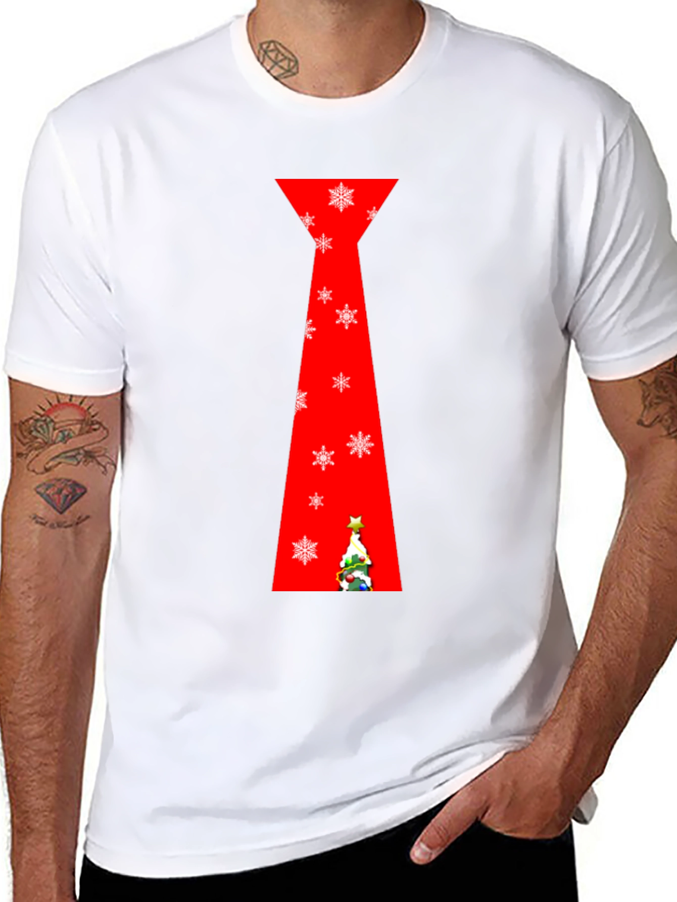 Festive Christmas Tie T-Shirt