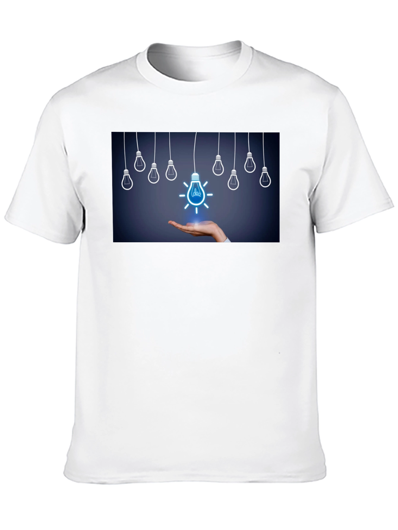 Idea Light Bulb Graphic Tee - Black