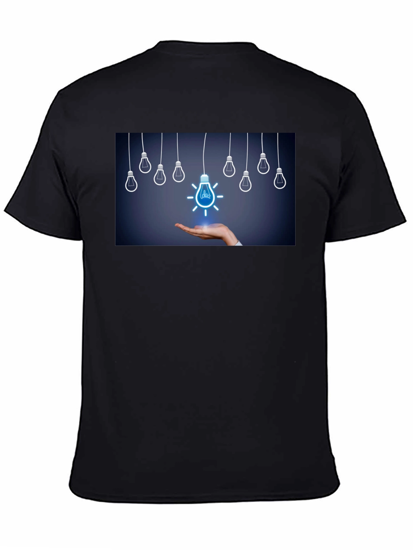 Idea Light Bulb Graphic Tee - Black