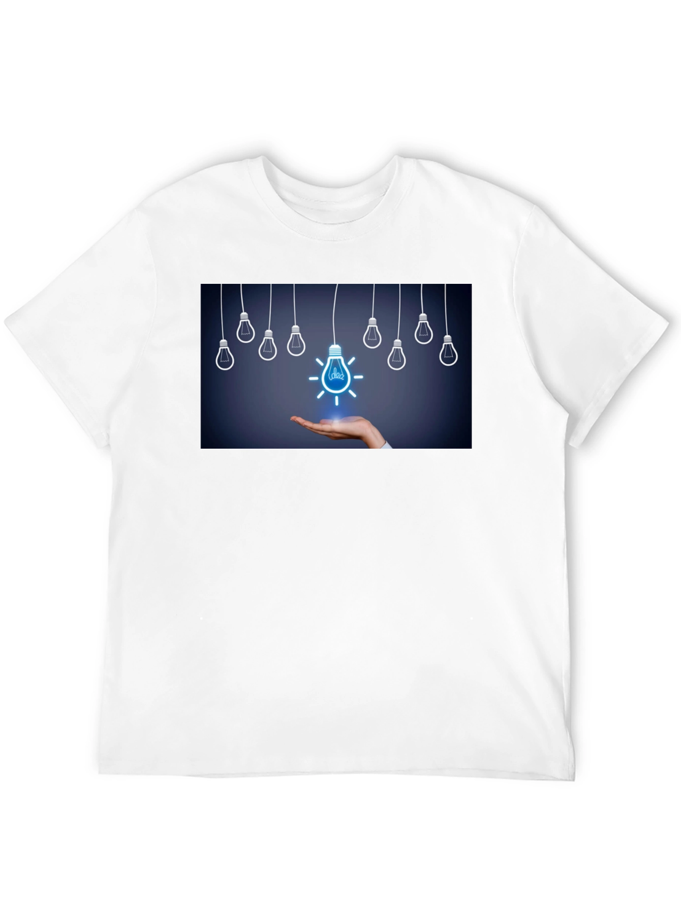 Idea Light Bulb Graphic Tee - Black
