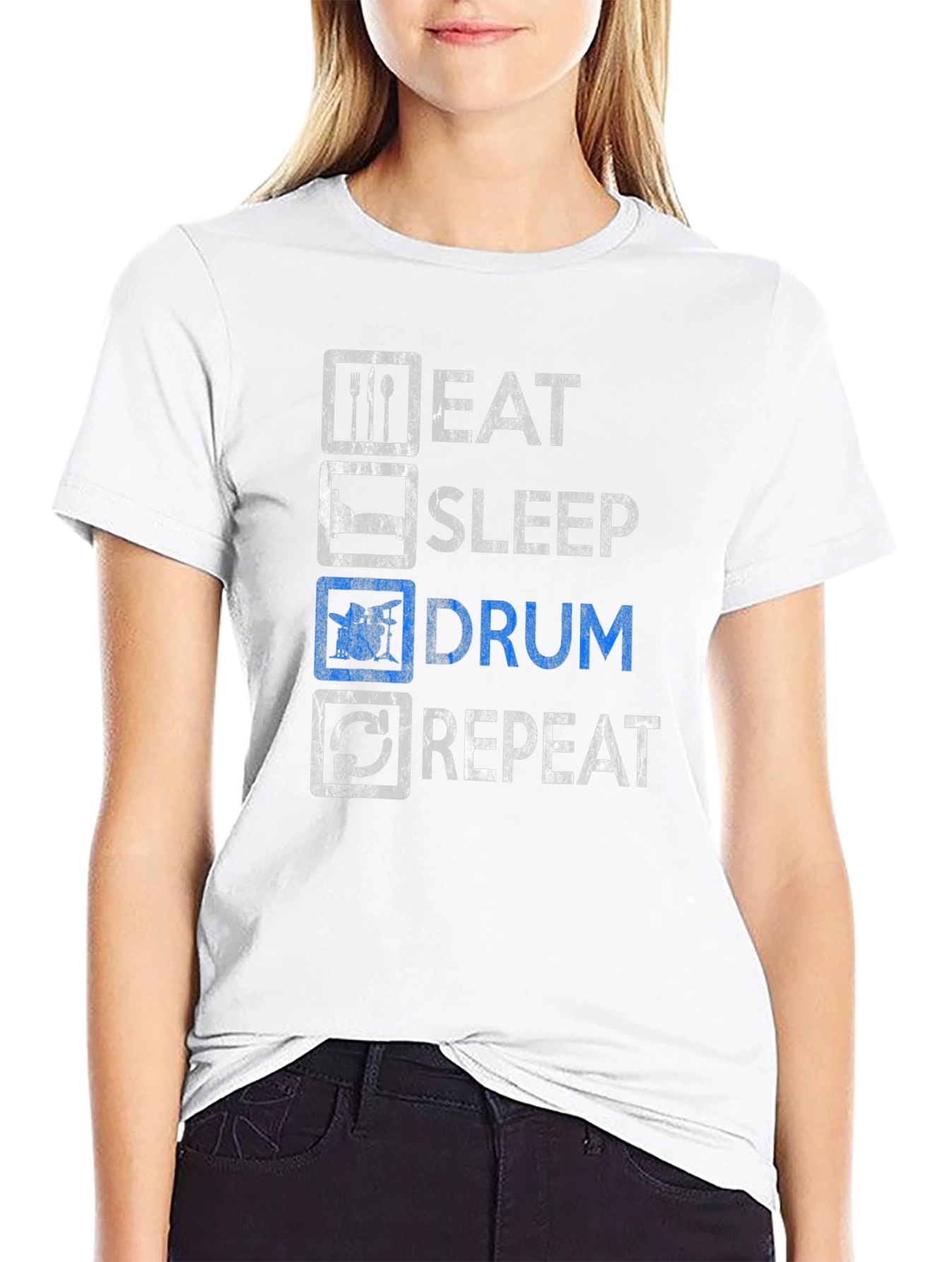 Eat Sleep Drum Repeat T-Shirt - Drummer Gift