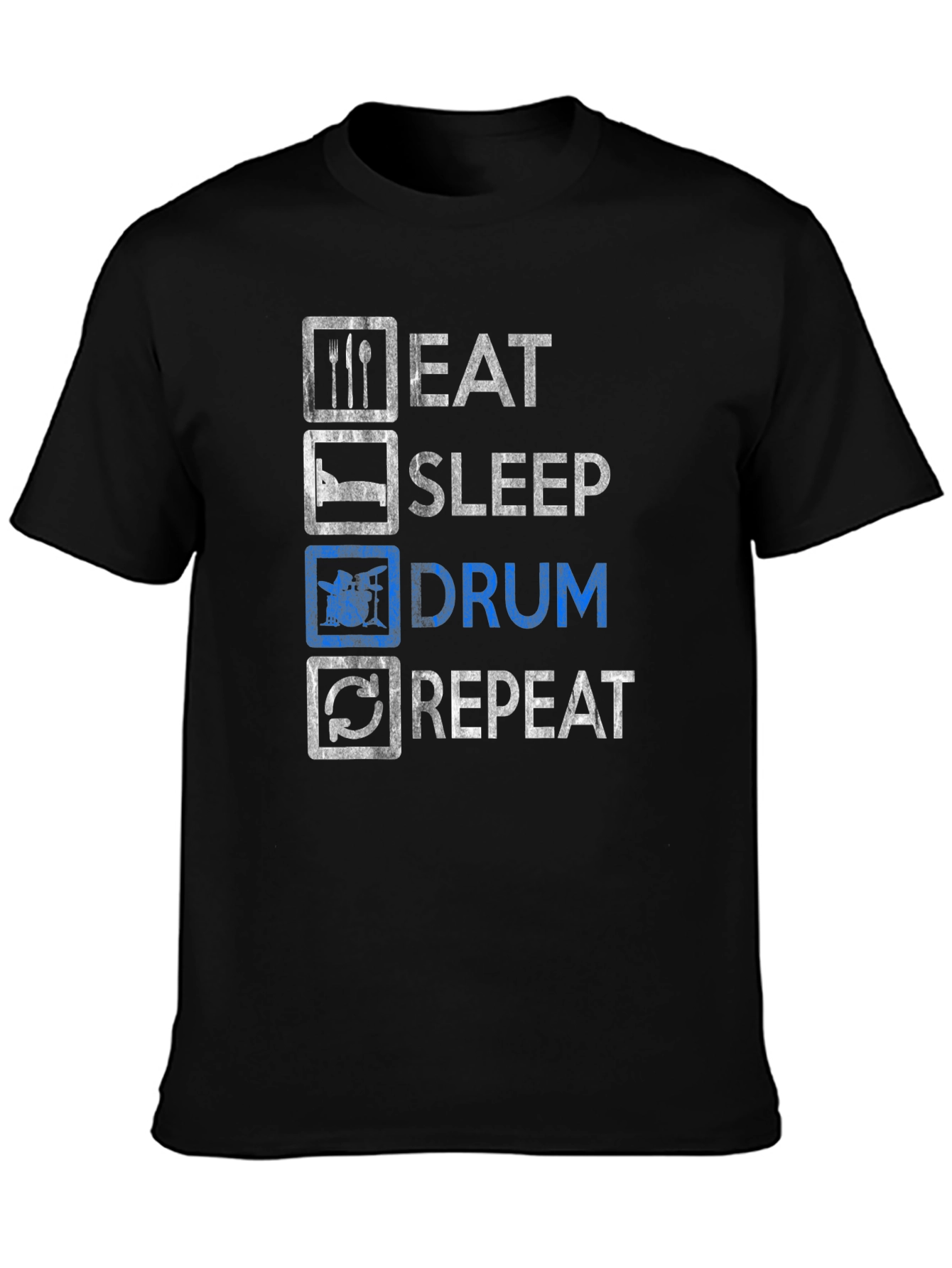 Eat Sleep Drum Repeat T-Shirt - Drummer Gift