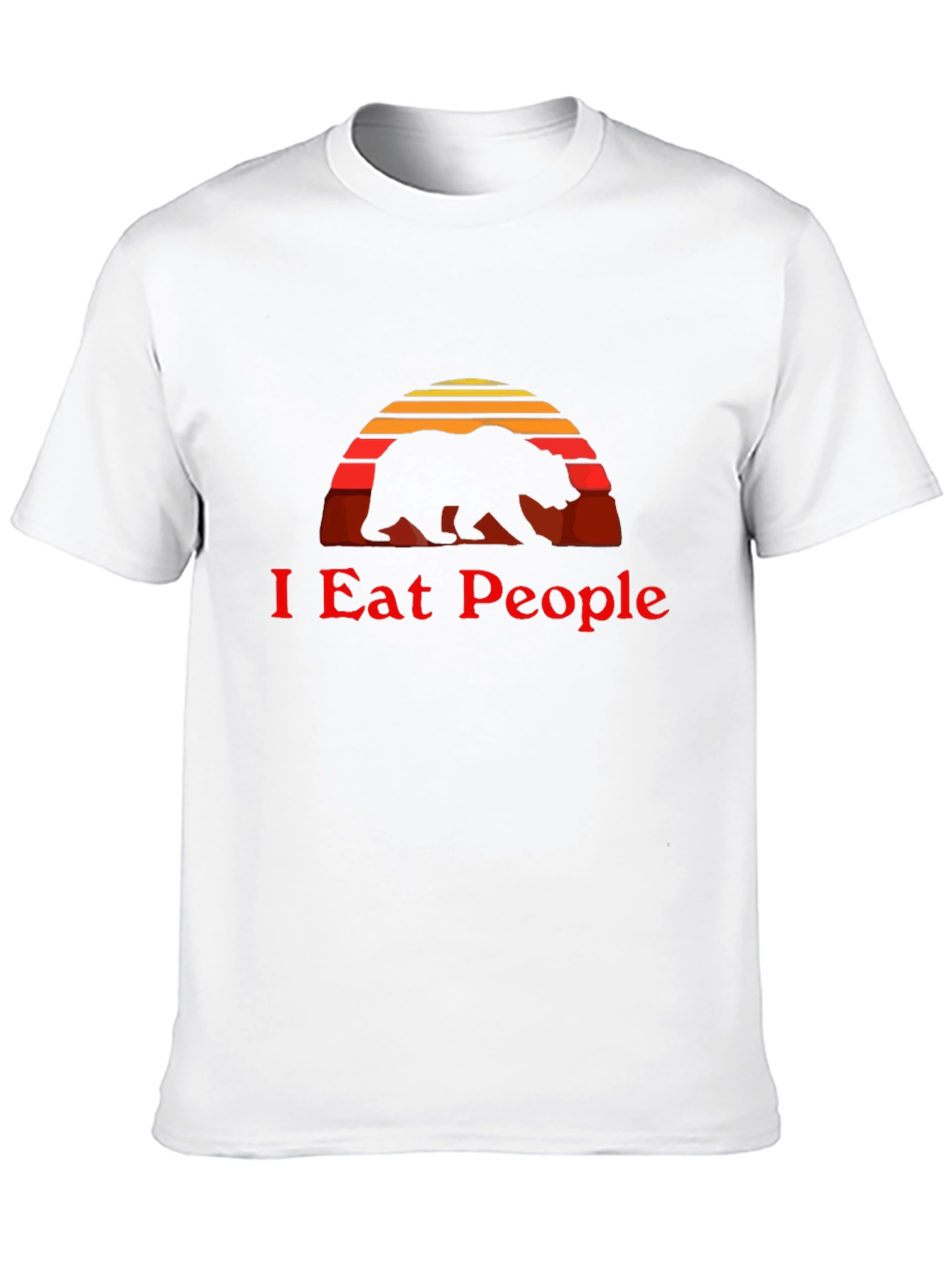 Funny Bear I Eat People T-Shirt Black