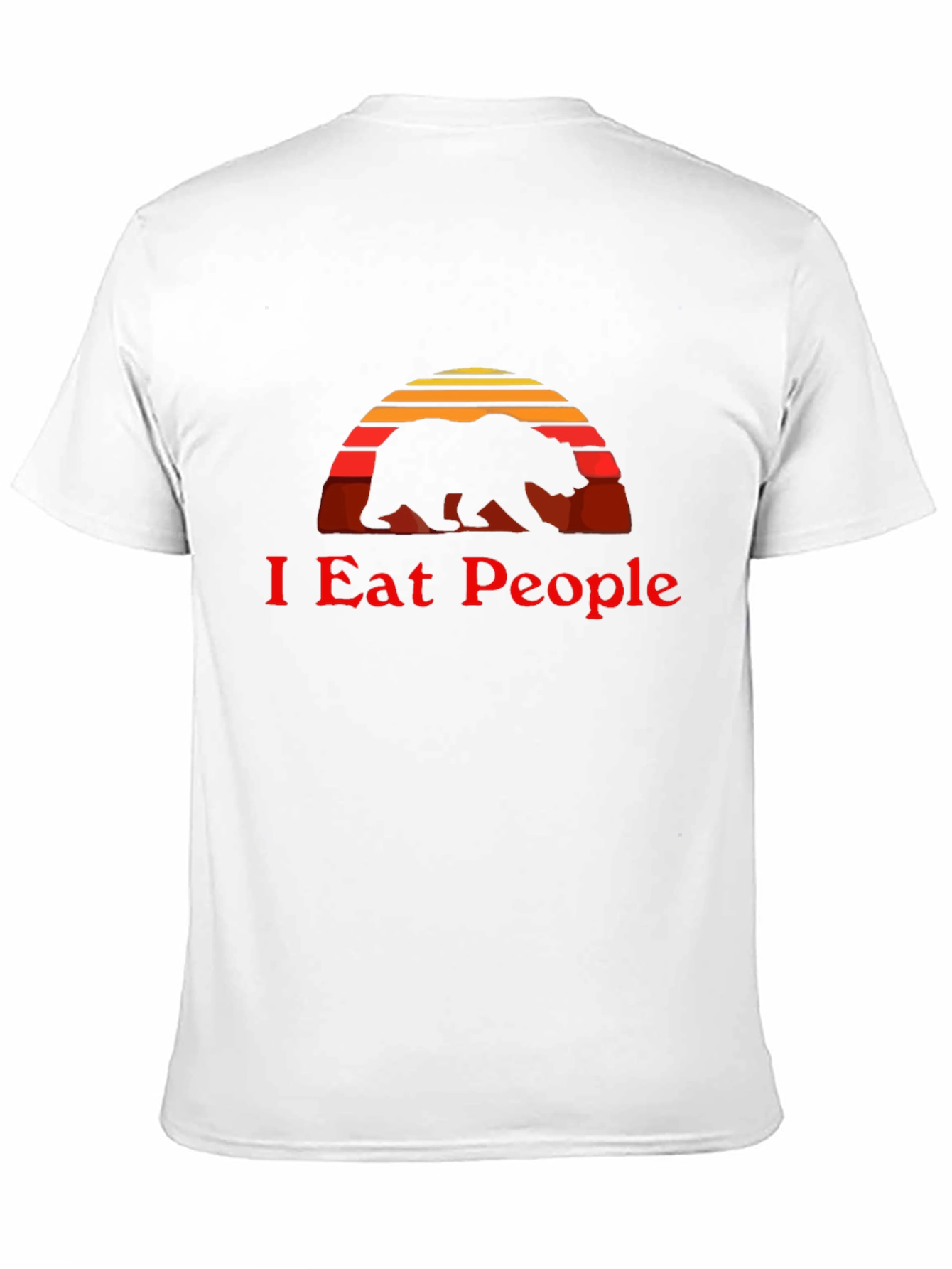 Funny Bear I Eat People T-Shirt Black